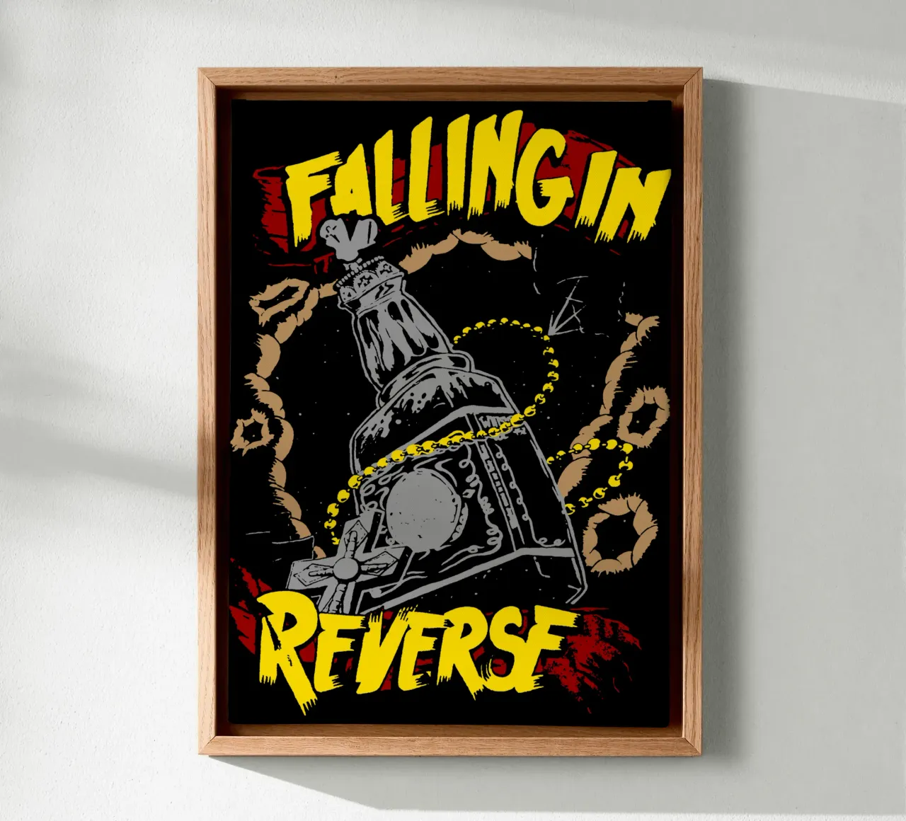Falling In Reverse principalmente lienzo con Marco flotante de mannys_artt