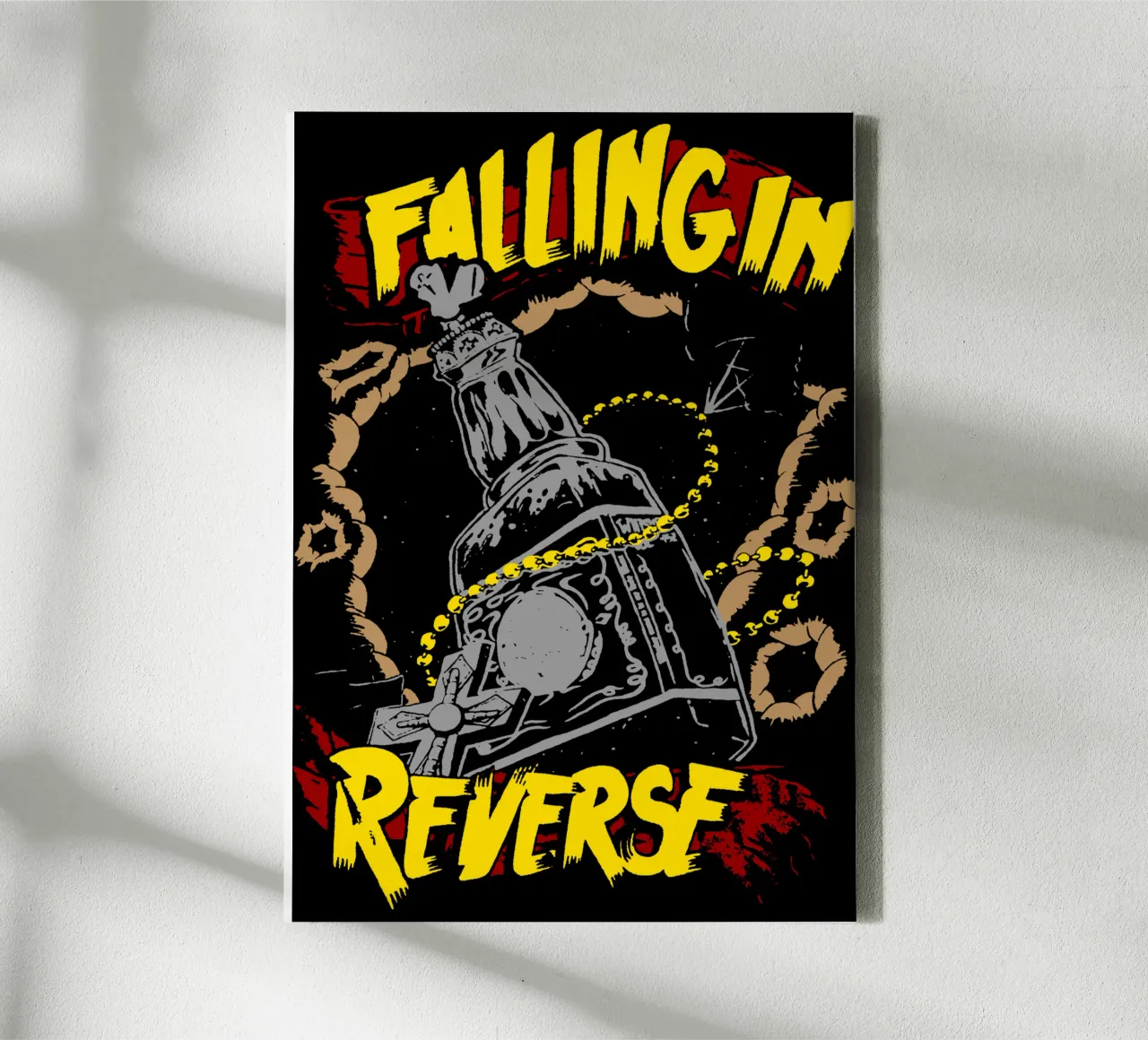 Falling In Reverse principalmente lienzo con Marco flotante de mannys_artt