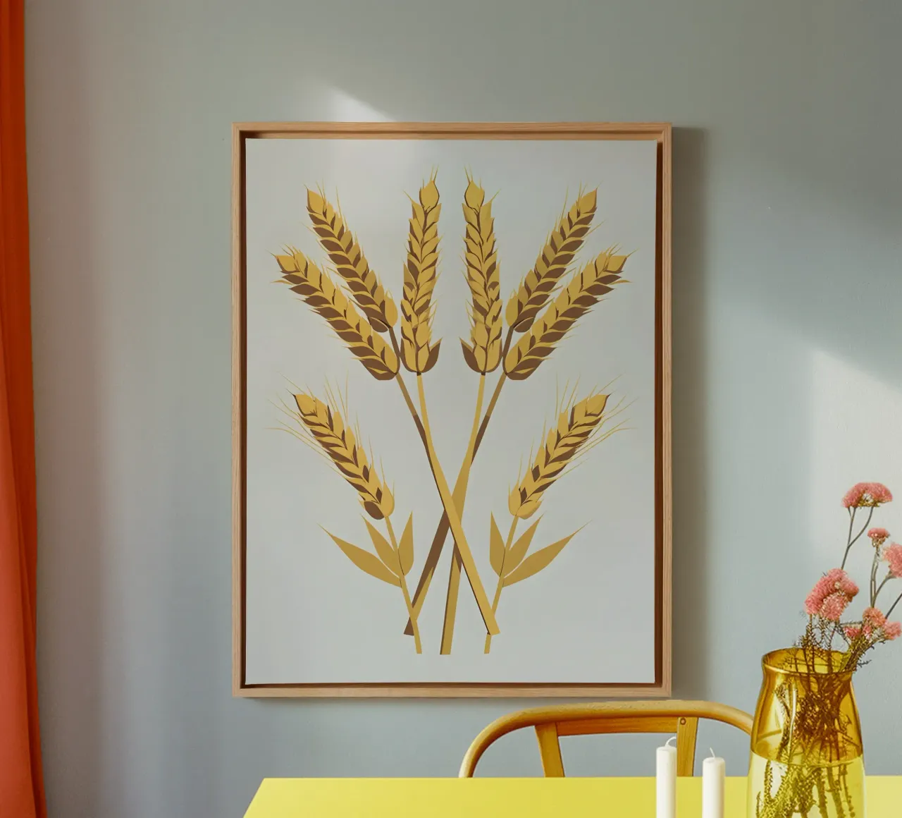 Gambi di grano tela con Cornice a cassetta da The Green Room