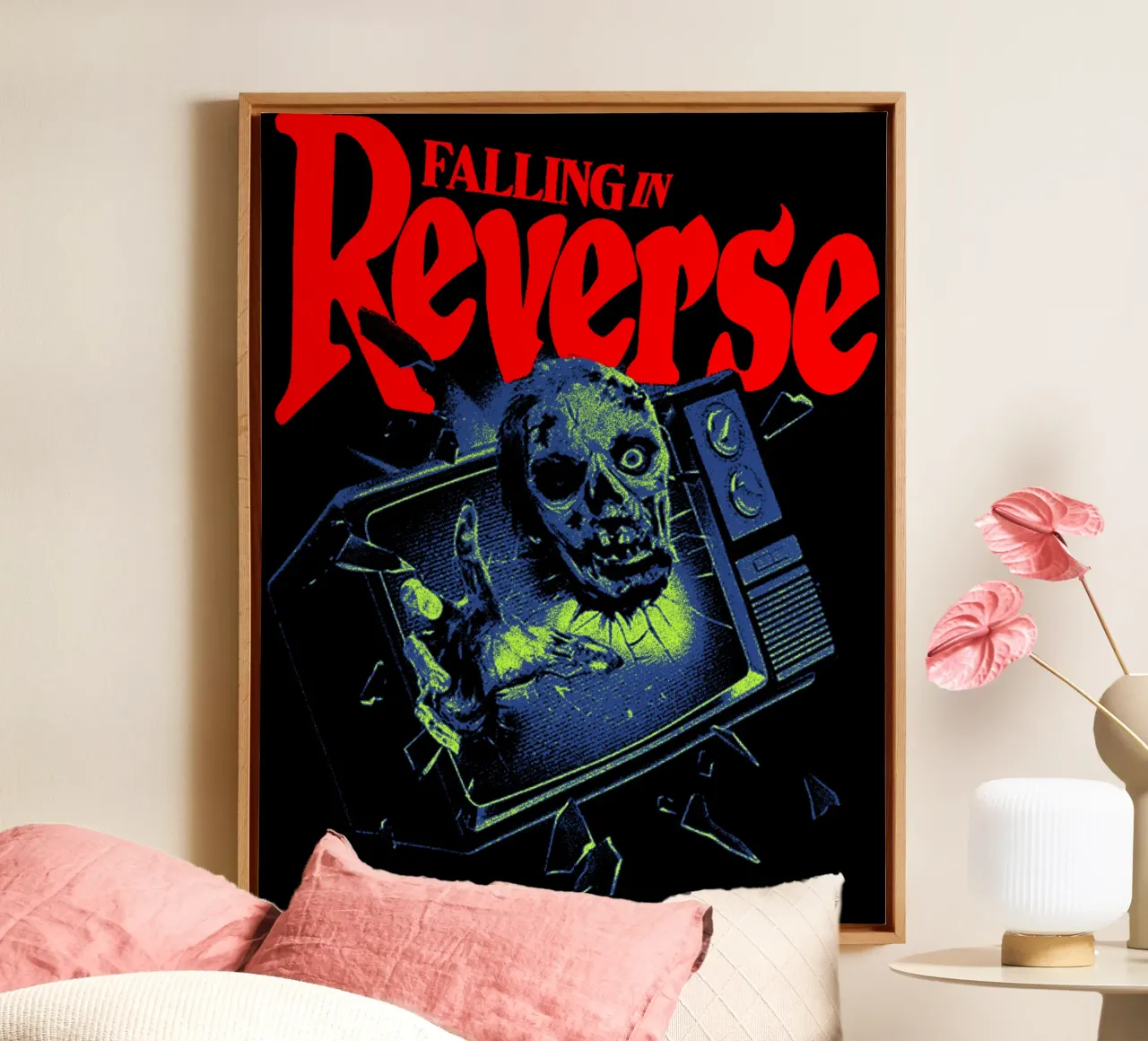 Falling In Reverse Hardcore Metal lienzo con Marco flotante de mannys_artt