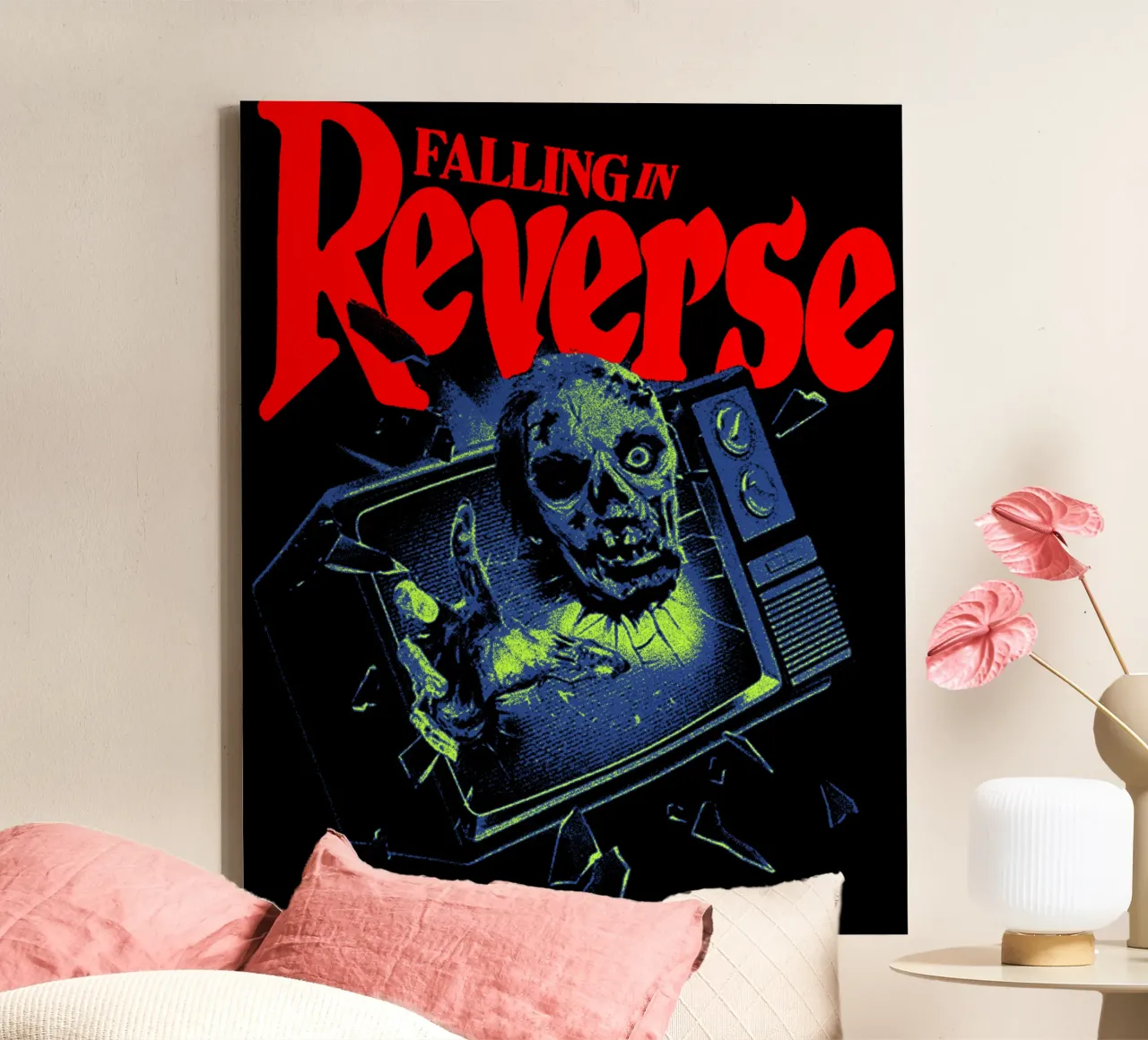 Falling In Reverse Hardcore Metal lienzo con Marco flotante de mannys_artt