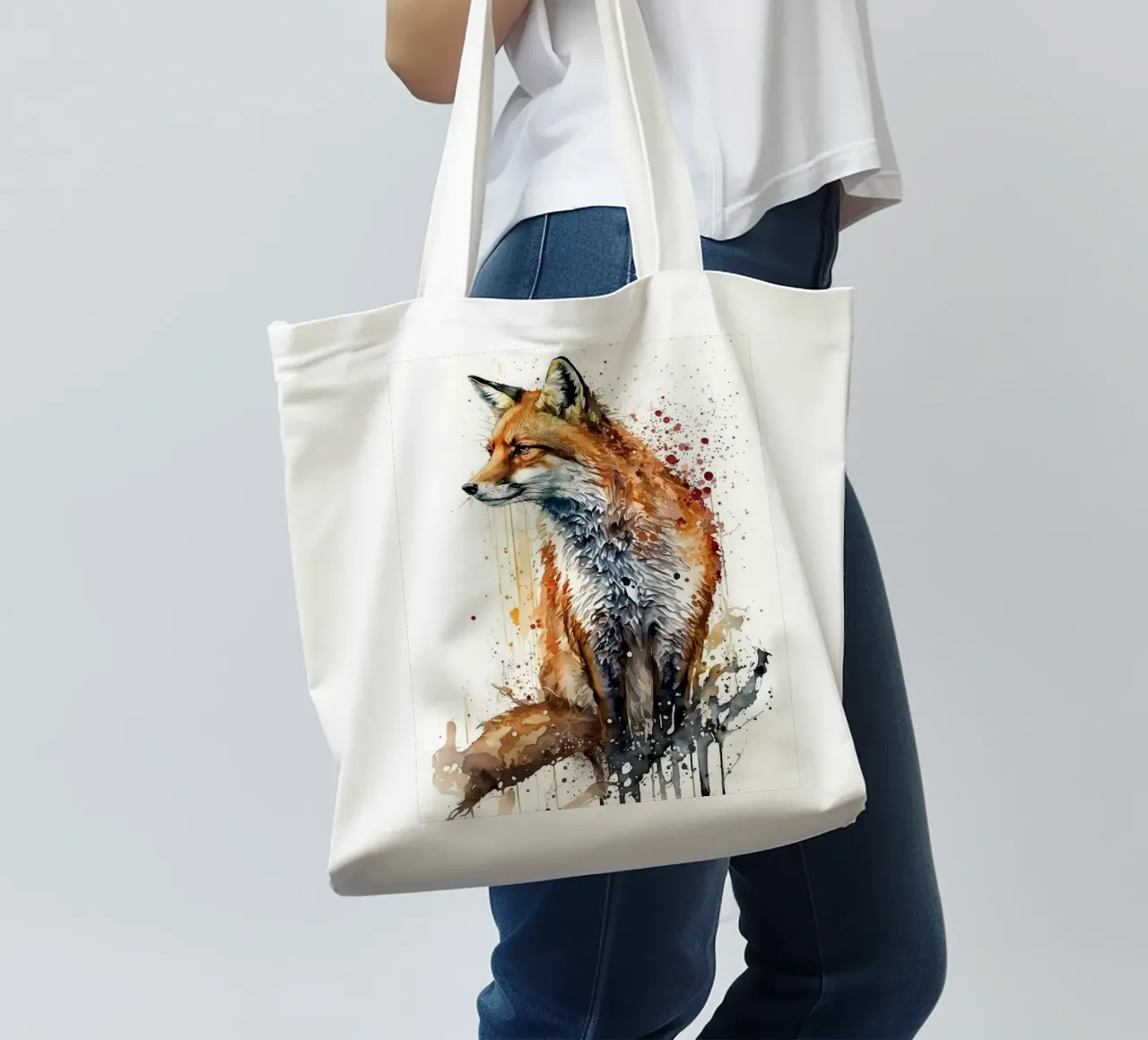 Rotfuchs Jutebeutel von Barbara Wright