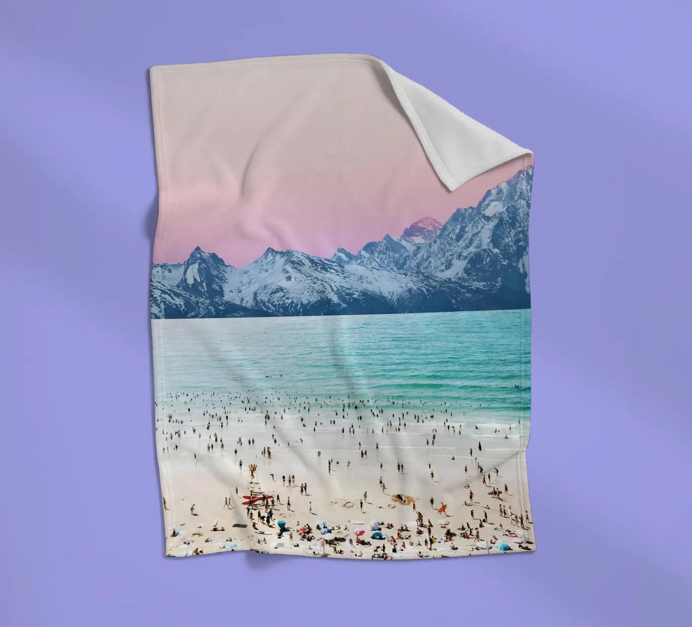 Het pasteleiland fleecedeken van 83oranges.com