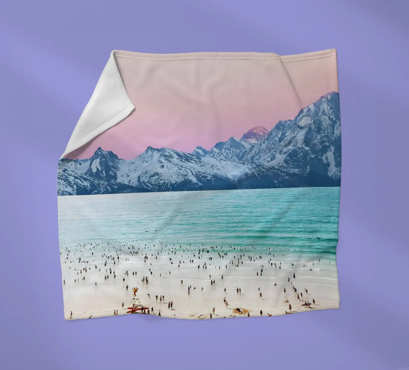 Het pasteleiland fleecedeken van 83oranges.com