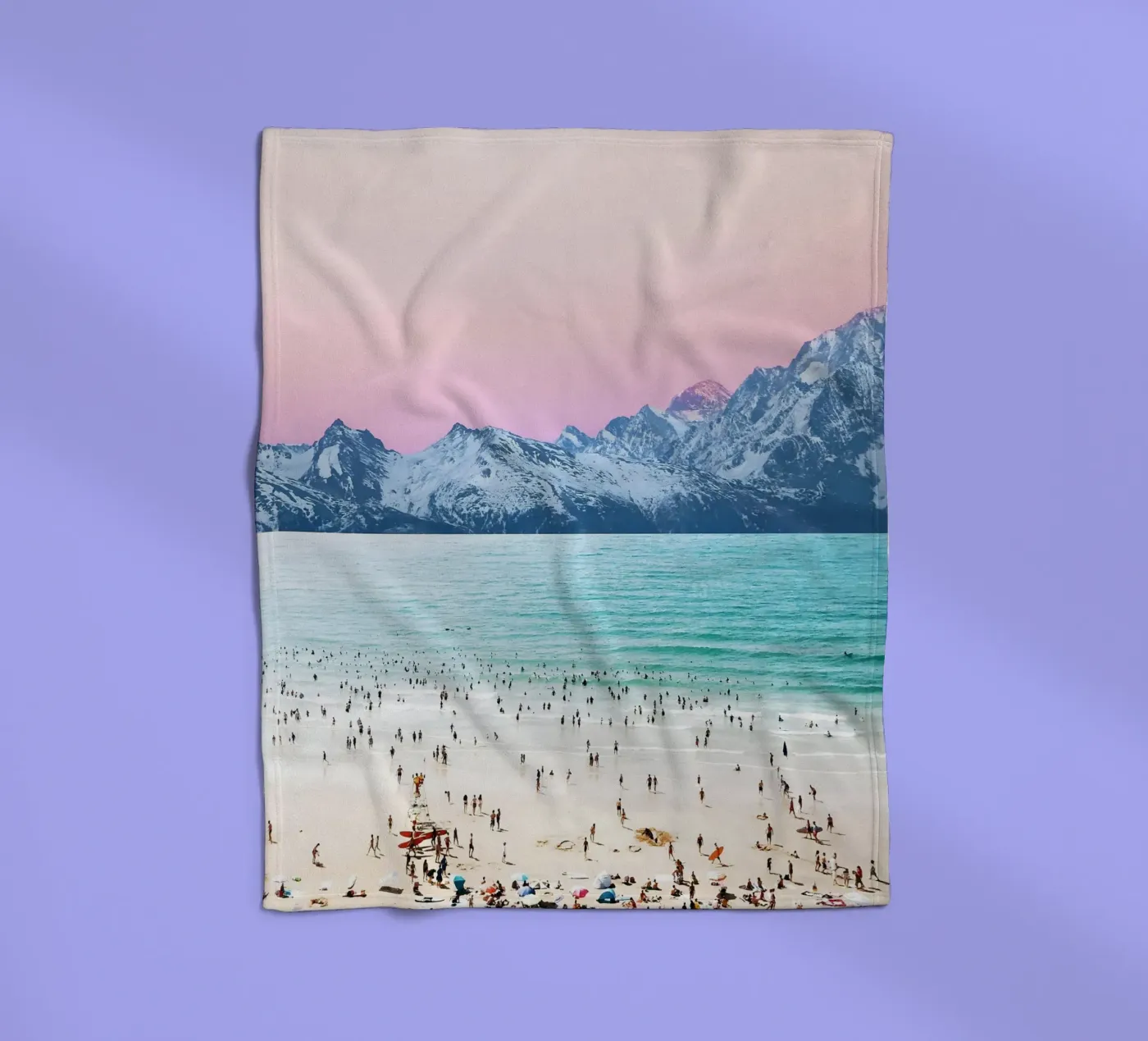 Het pasteleiland fleecedeken van 83oranges.com