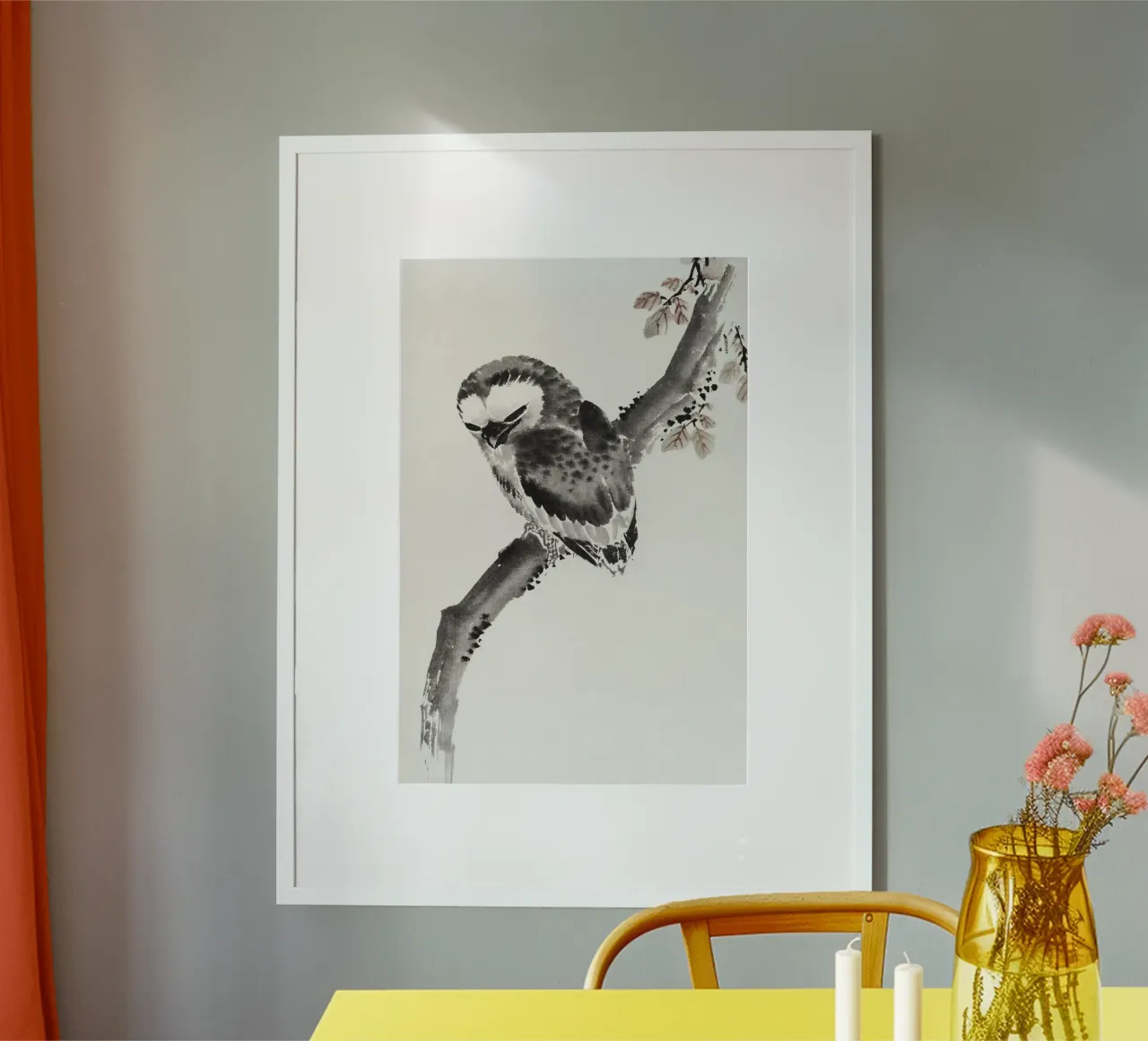 Japanese owl poster con telaio in alluminio da vintageshop