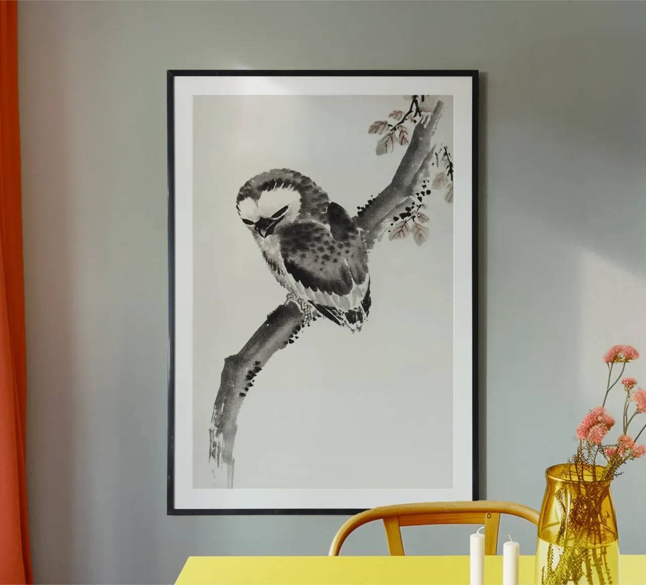 Japanese owl poster con telaio in alluminio da vintageshop