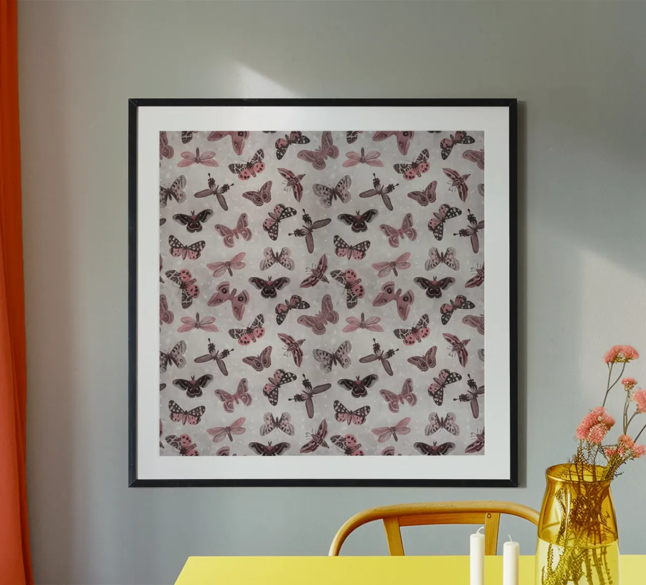 Moths & Butterflies poster con telaio in plastica da Vivi Nicolin