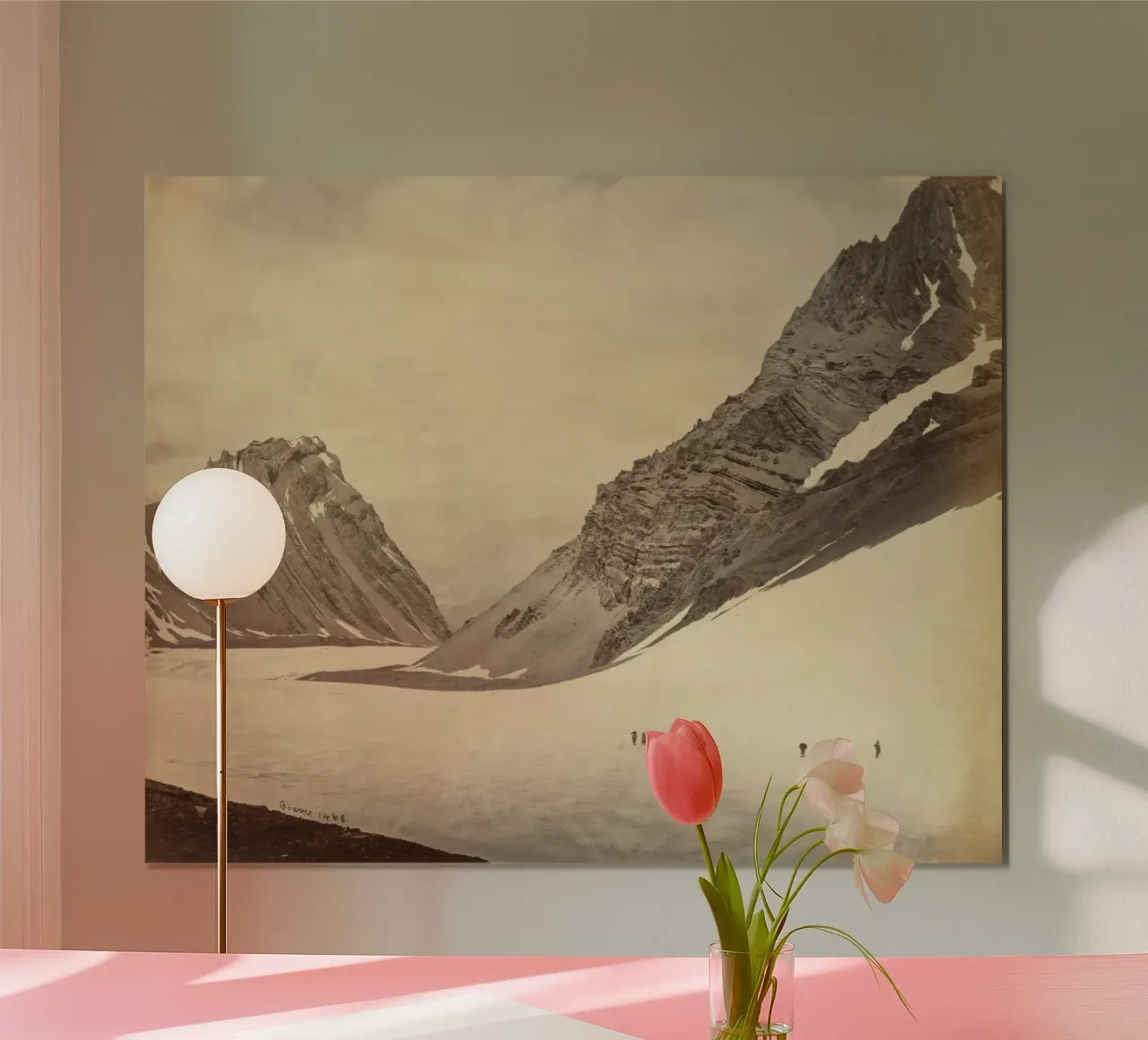 The Manirung Pass poster con telaio in legno da vintageshop