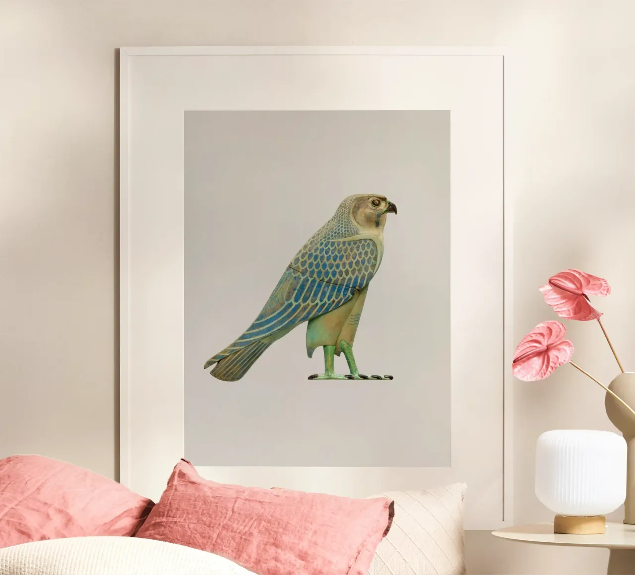 Horus falcon poster con telaio in plastica da vintageshop