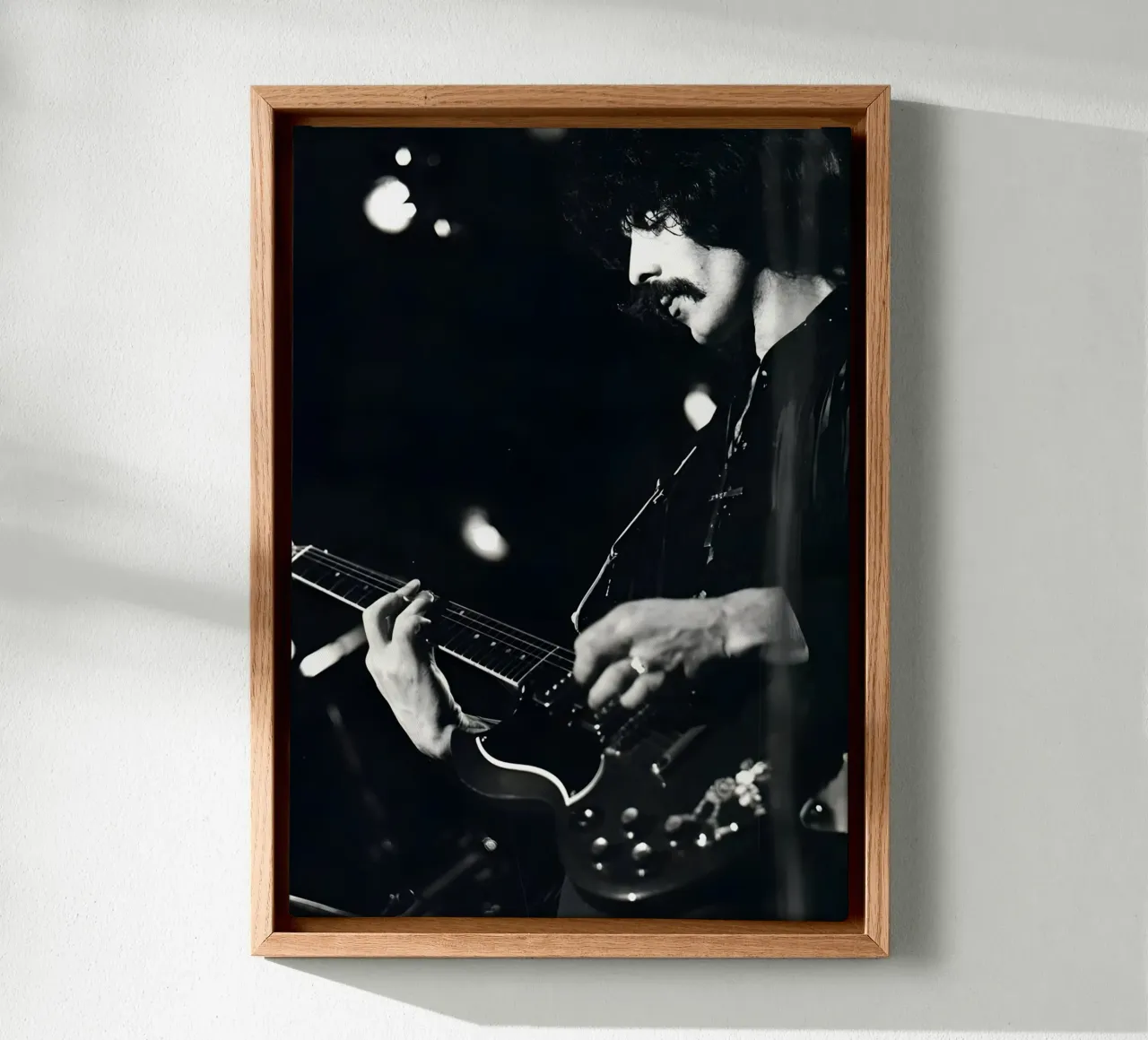 Tony lommi canvas with Floater frame by Low poly art