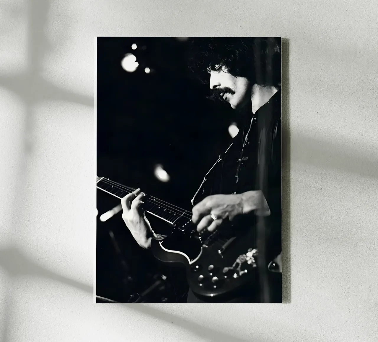Tony lommi canvas with Floater frame by Low poly art