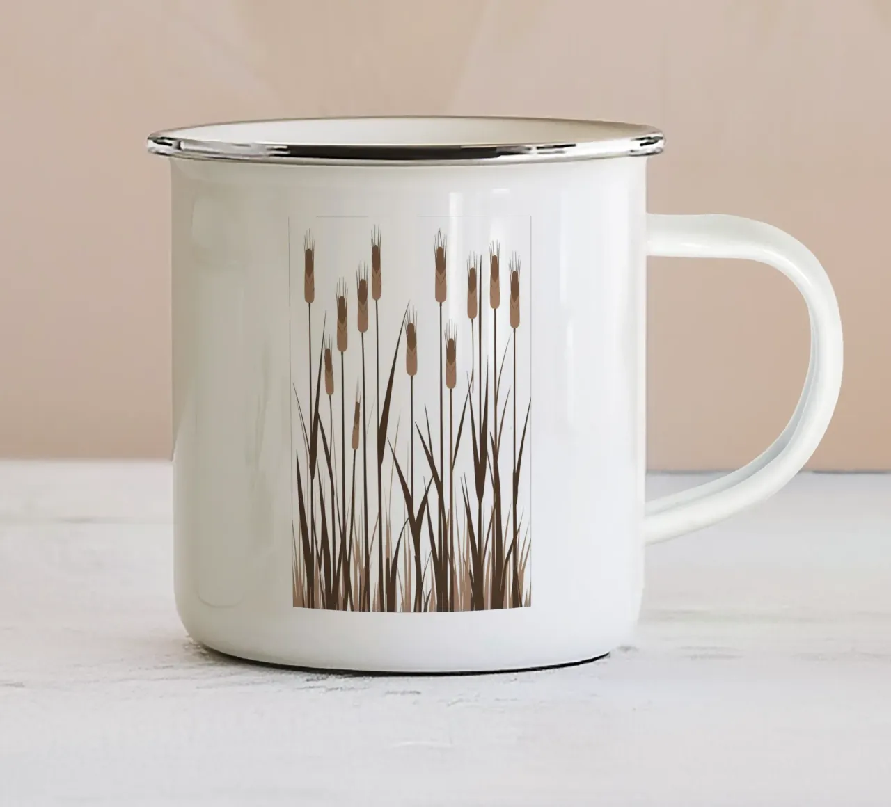 Erba di canna tazza in smalto da Botanical Gallery