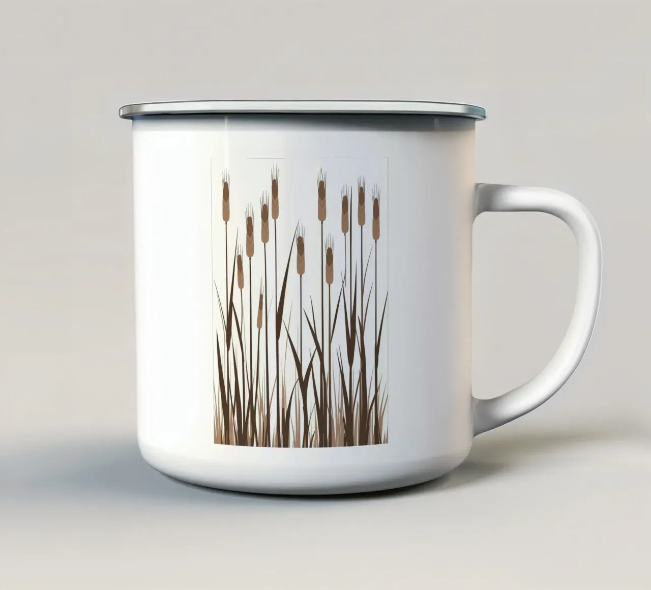 Erba di canna tazza in smalto da Botanical Gallery