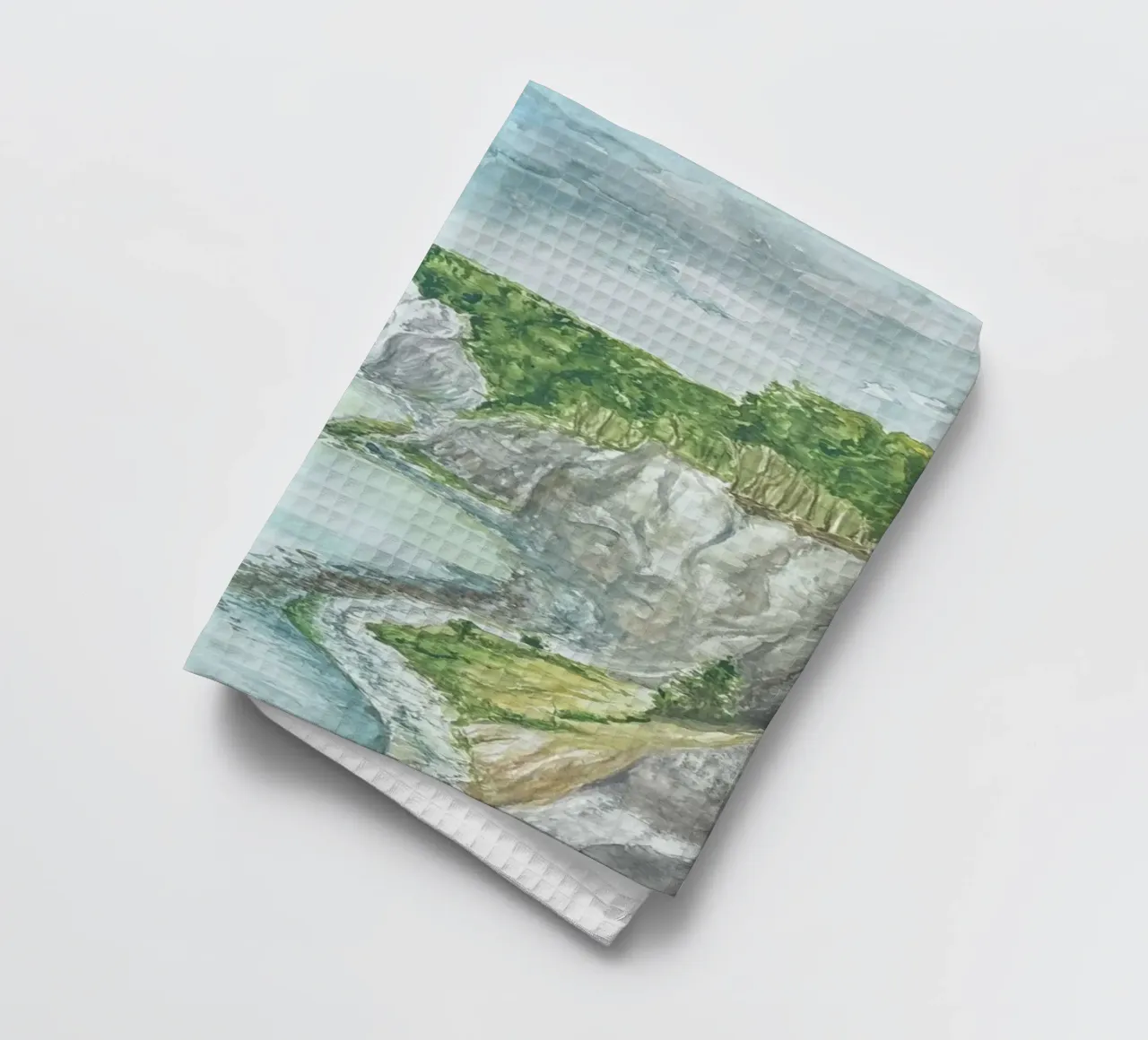 Les falaises de craie sur l'île de Rügen torchon de Kunst.der.Amelie