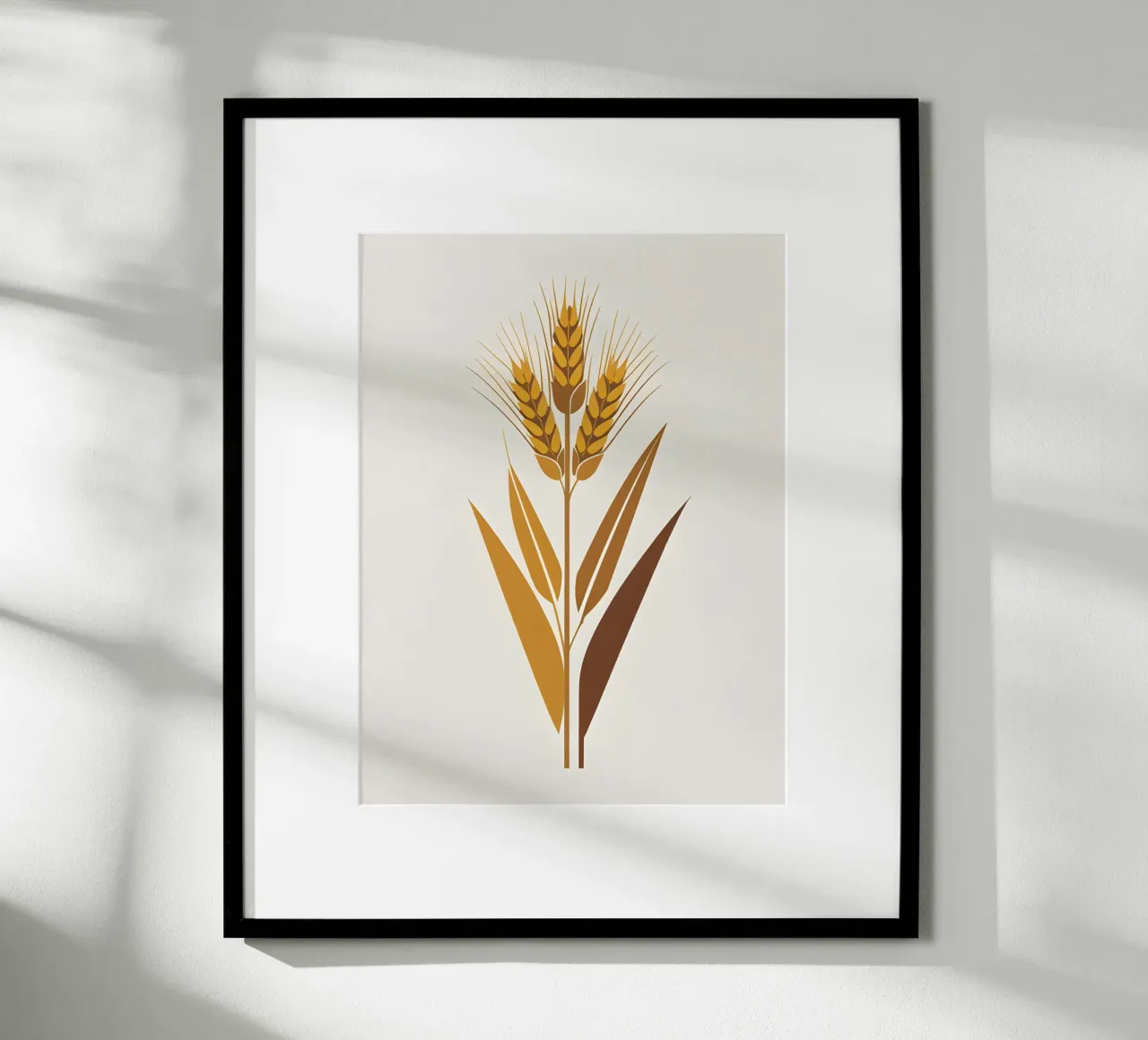 Gambi d'orzo poster con telaio in legno da The Green Room