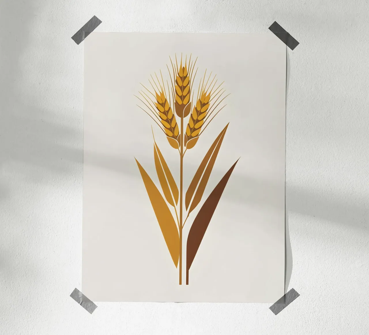 Gambi d'orzo poster con telaio in legno da The Green Room