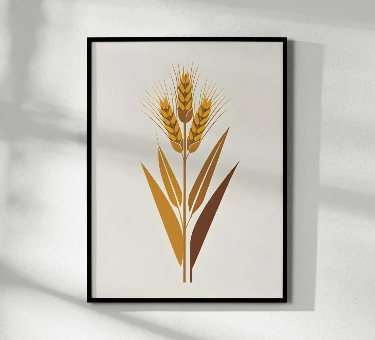 Gambi d'orzo poster con telaio in legno da The Green Room