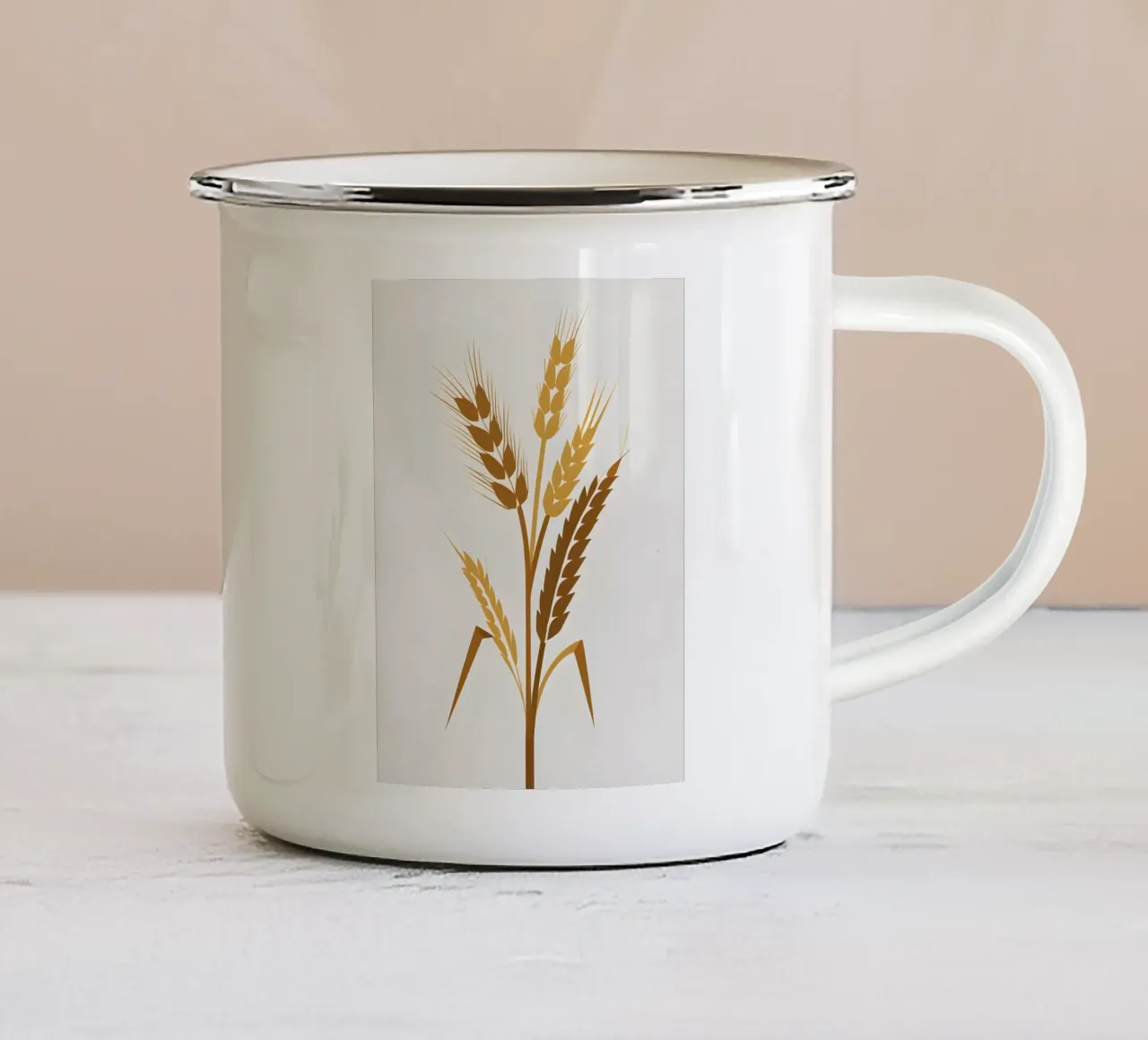 Gambi d'orzo tazza in smalto da Botanical Gallery