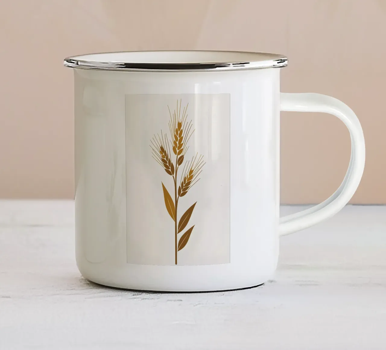 Gambi d'orzo tazza in smalto da Botanical Gallery