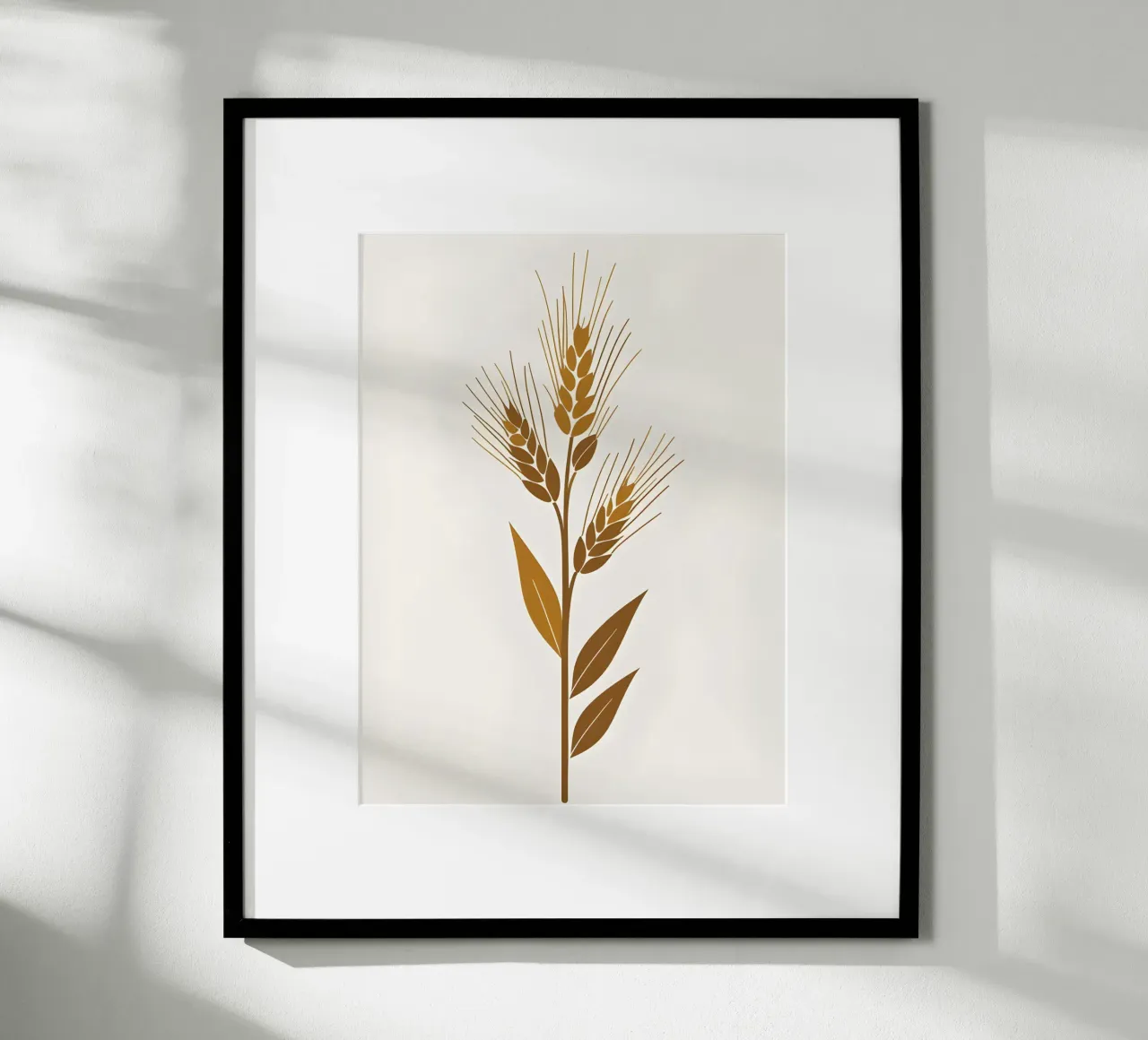 Gambi d'orzo poster con telaio in legno da The Green Room