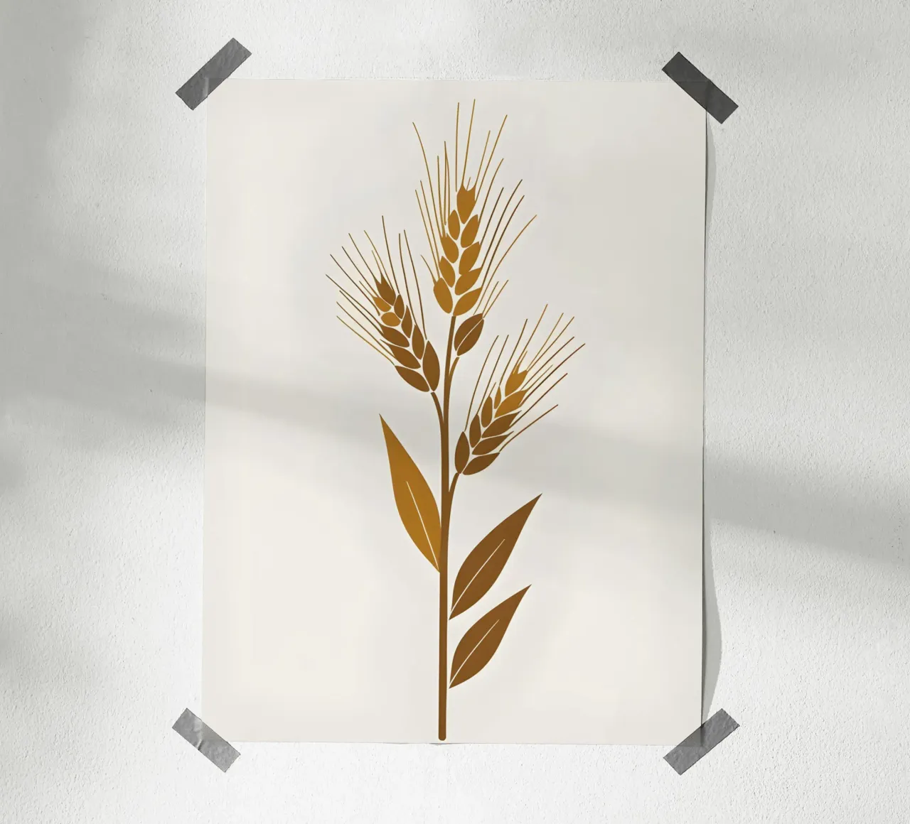 Gambi d'orzo poster con telaio in legno da The Green Room