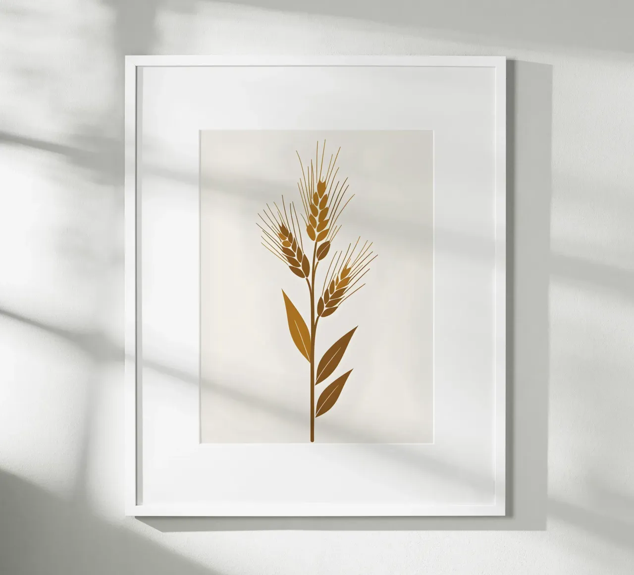 Gambi d'orzo poster con telaio in legno da The Green Room