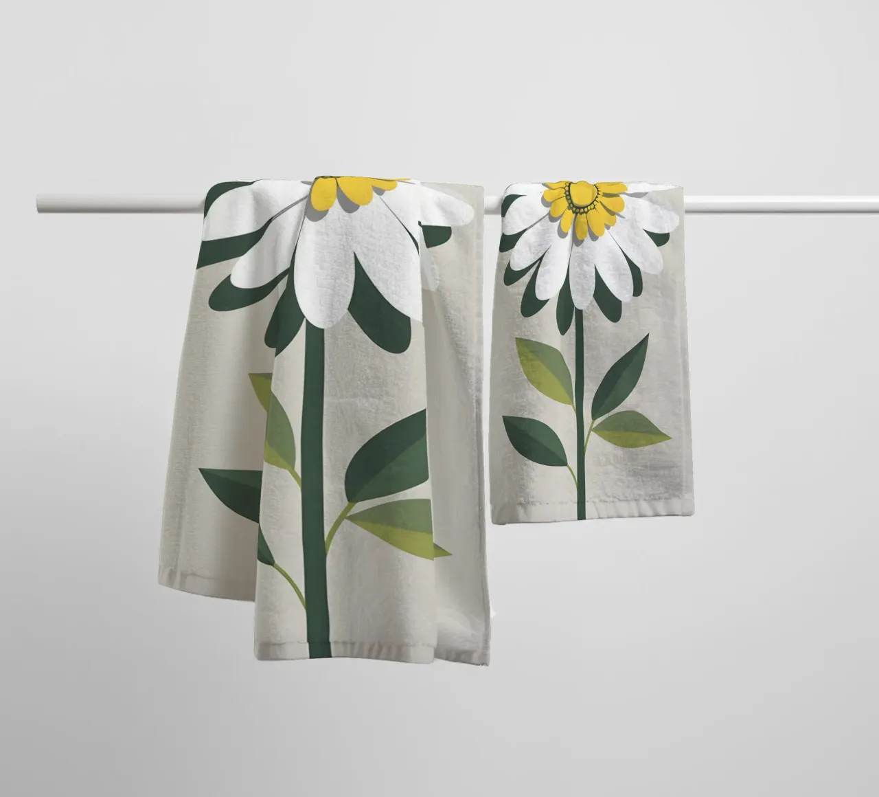 Margherita astratta asciugamano da bagno da Botanical Gallery