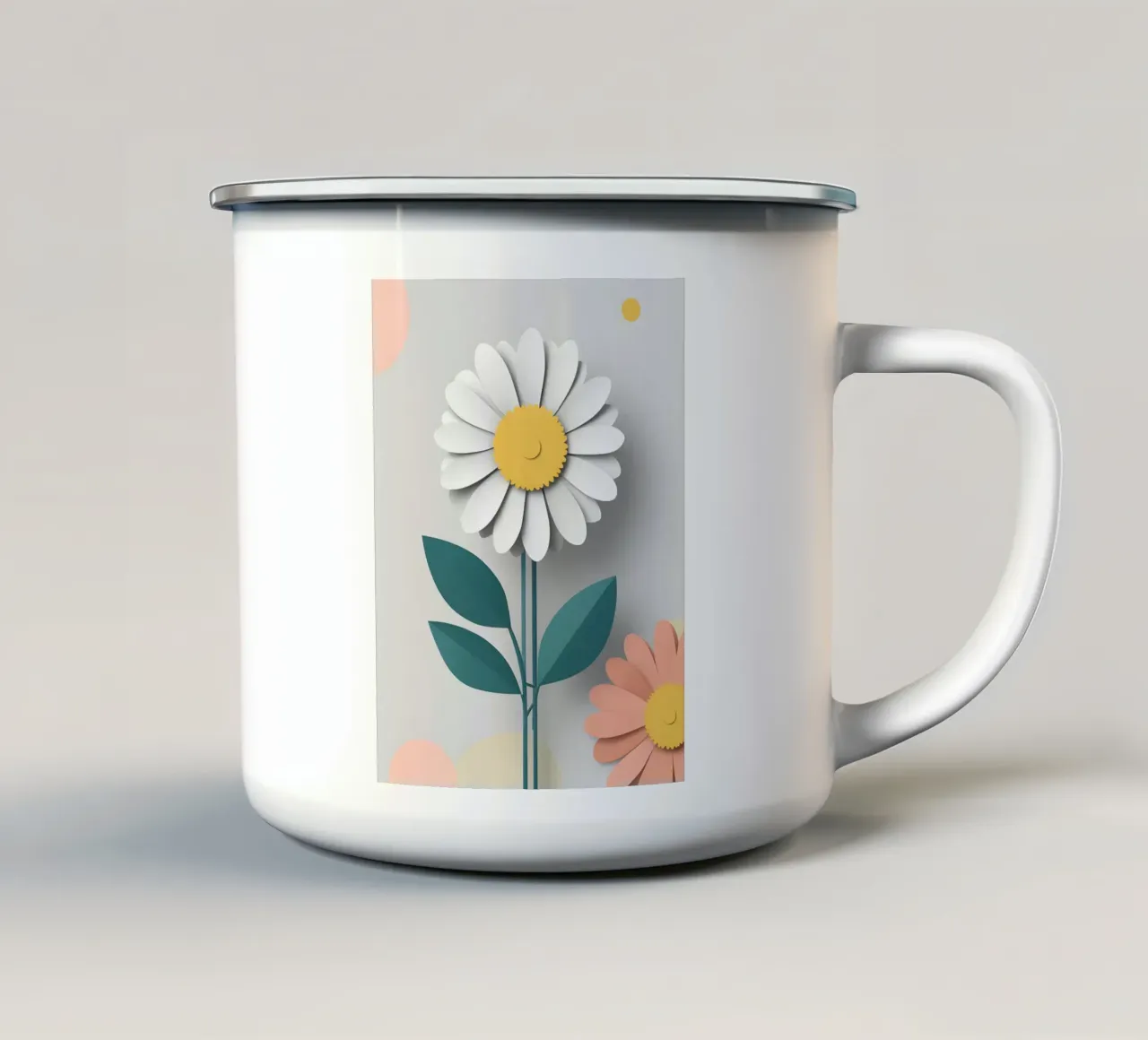 Margherita astratta tazza in smalto da Botanical Gallery