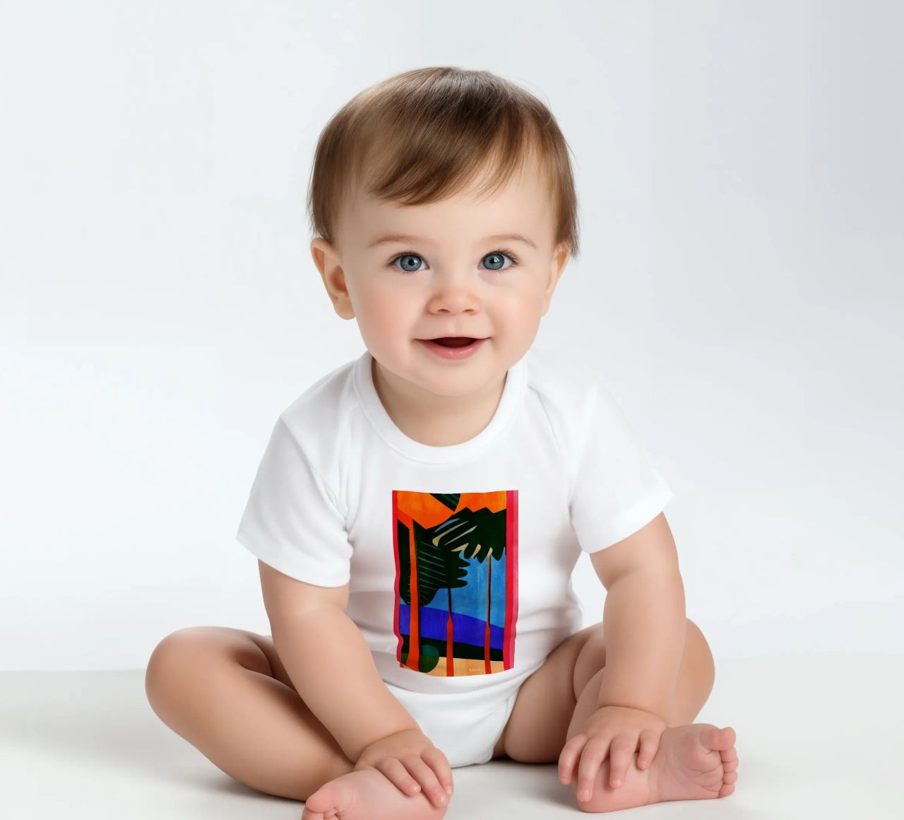 Rainbow Forrest body neonato maniche corte da Bo Anderson