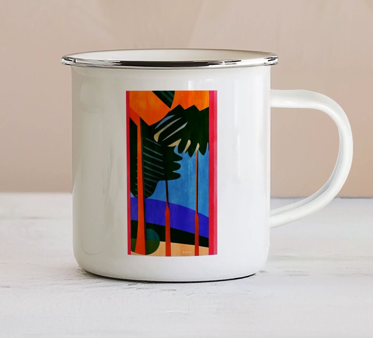 Rainbow Forrest tazza in smalto da Bo Anderson