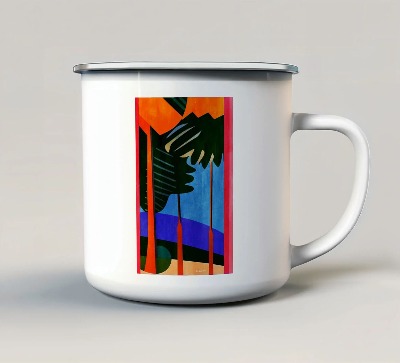 Rainbow Forrest tazza in smalto da Bo Anderson