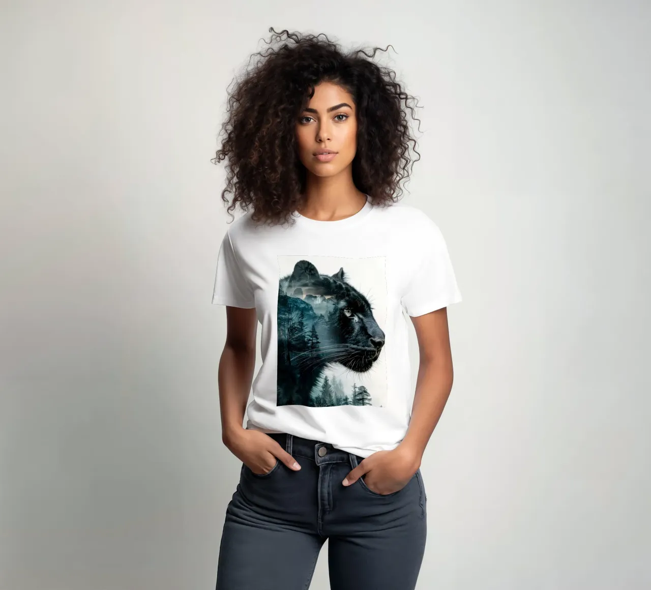Ritratto di leopardo t-shirt da Barbara Wright