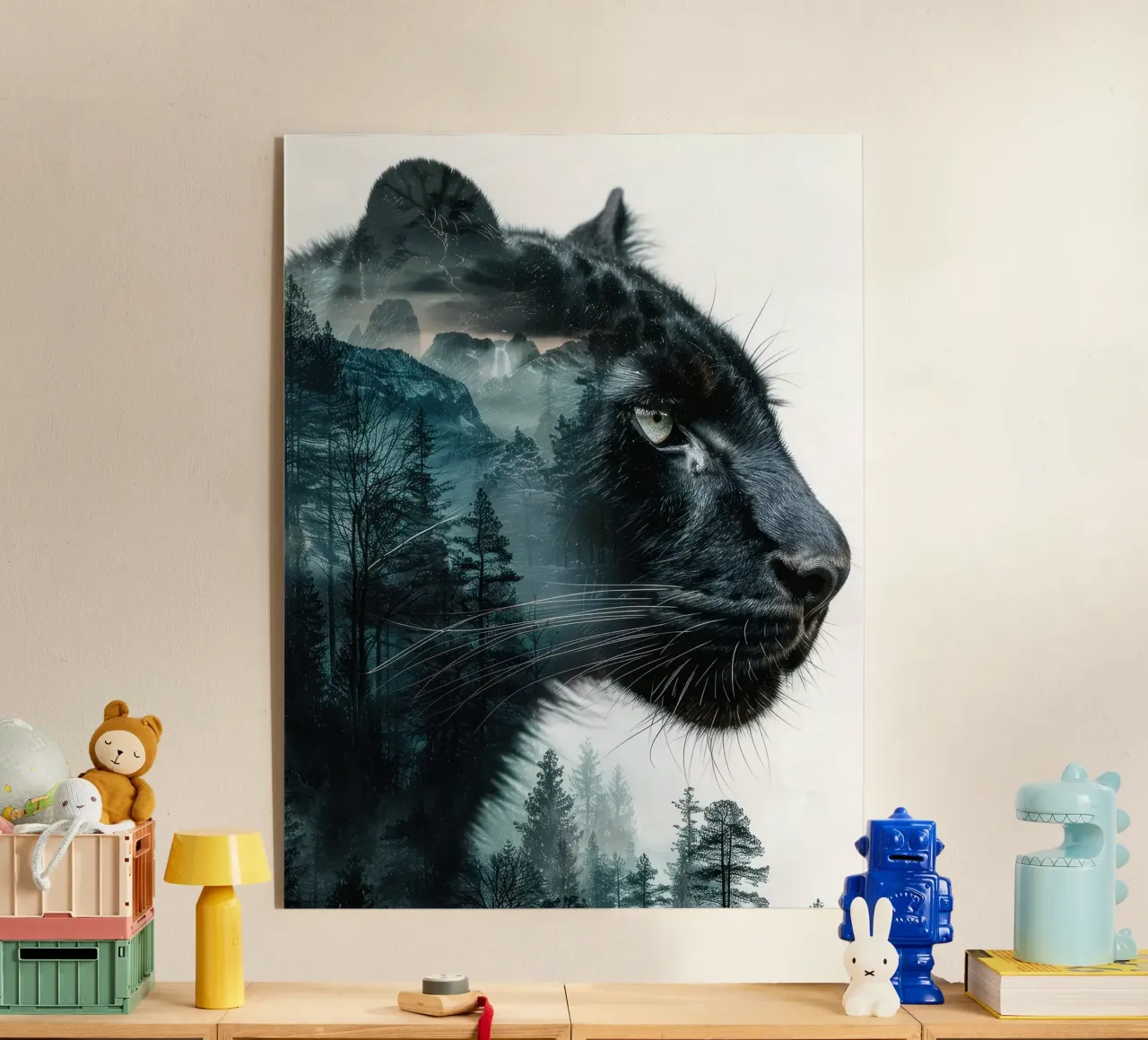 Ritratto di leopardo plexiglass da Barbara Wright
