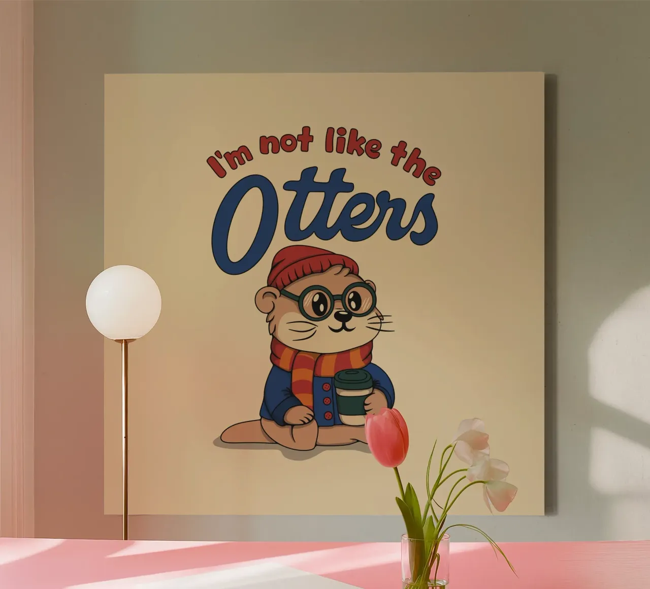 Ich bin nicht wie die Otter Leinwand mit Schattenfugenrahmen von Loobs