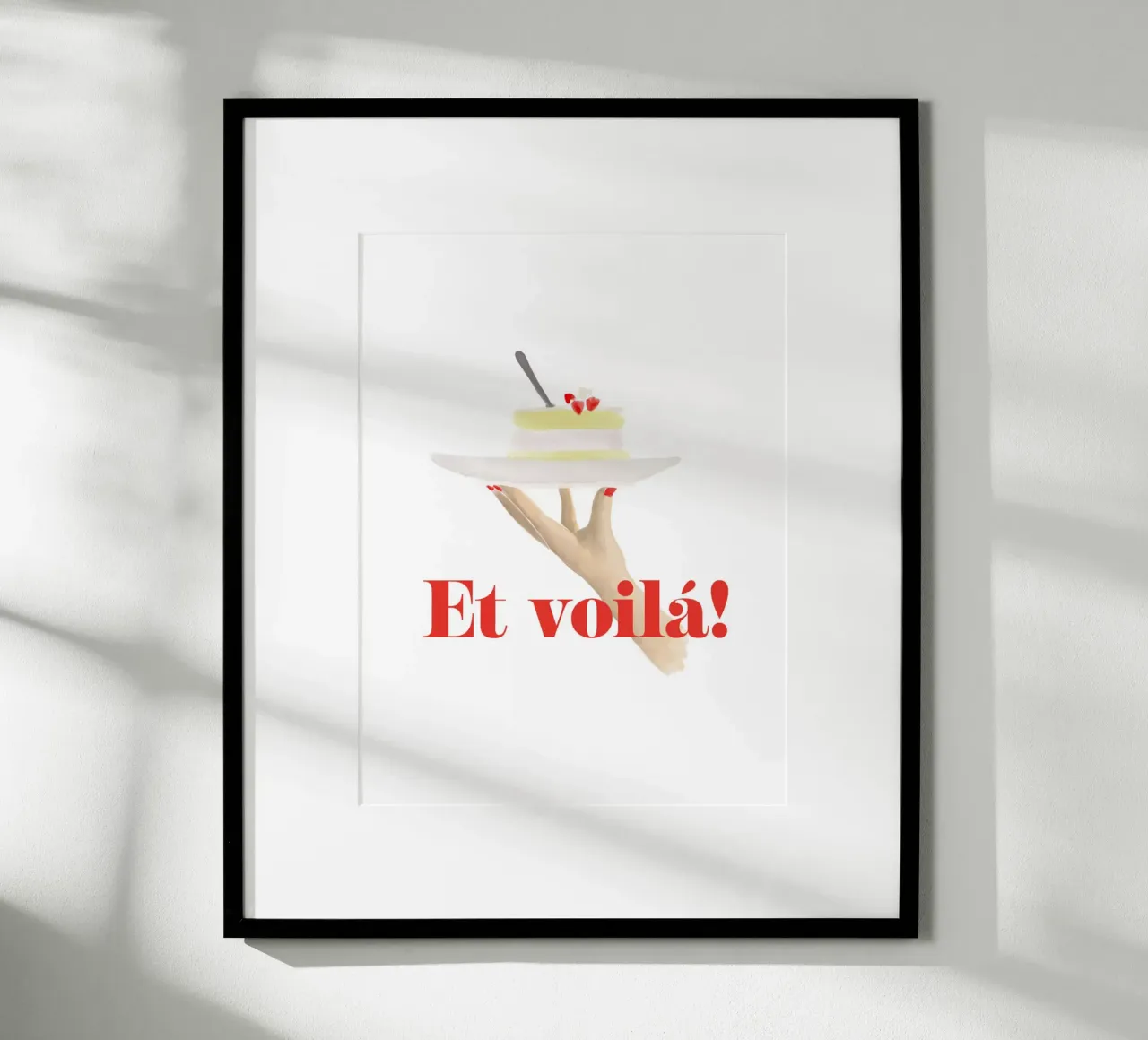 Et voilá! poster with wooden frame by XOXO Arte delicious