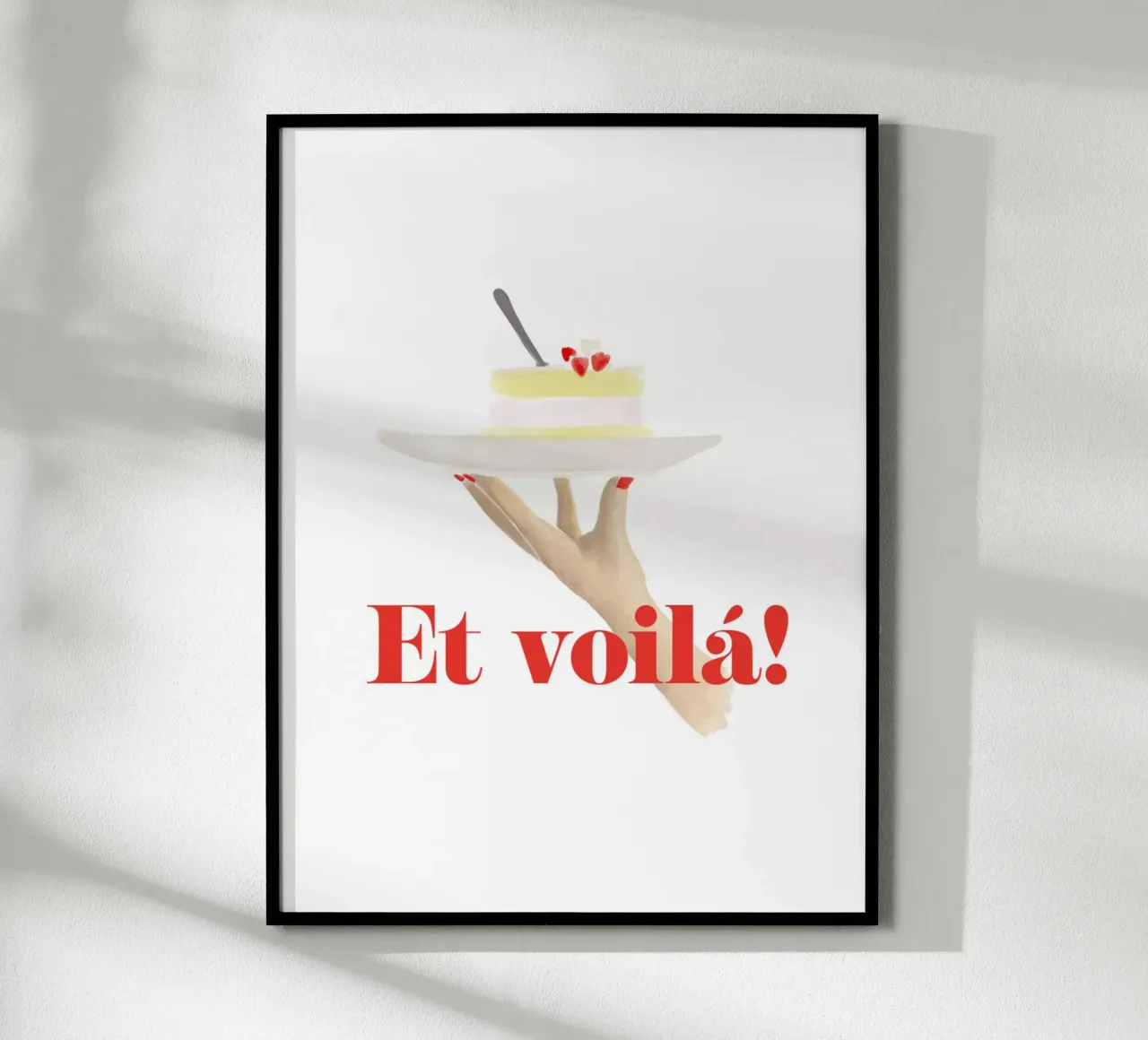 Et voilá! poster with wooden frame by XOXO Arte delicious