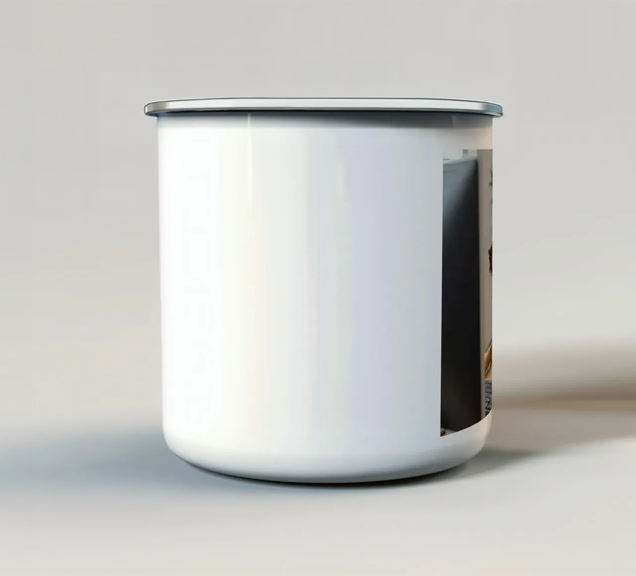 Cane seduto al computer a scrivere tazza in smalto da DesignDoodle