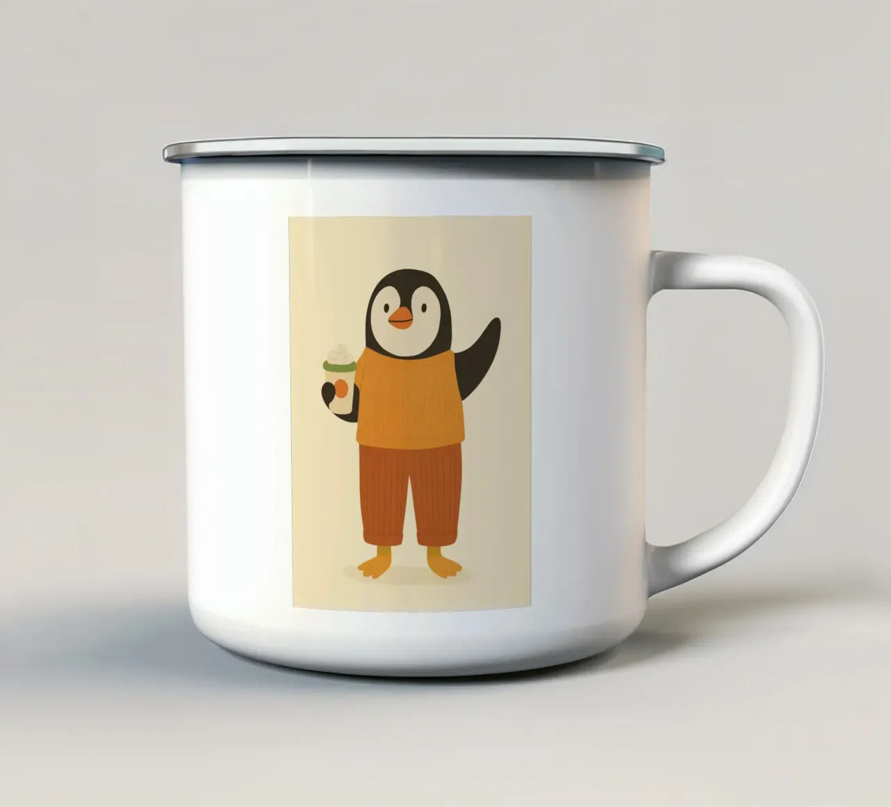 Il pinguino tazza in smalto da kokoprint