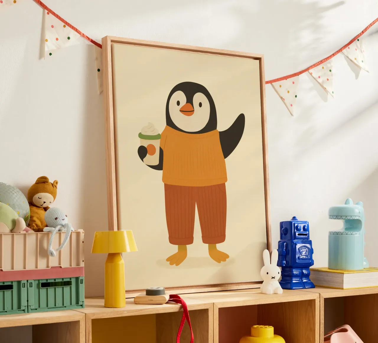 Il pinguino tela con Cornice a cassetta da kokoprint