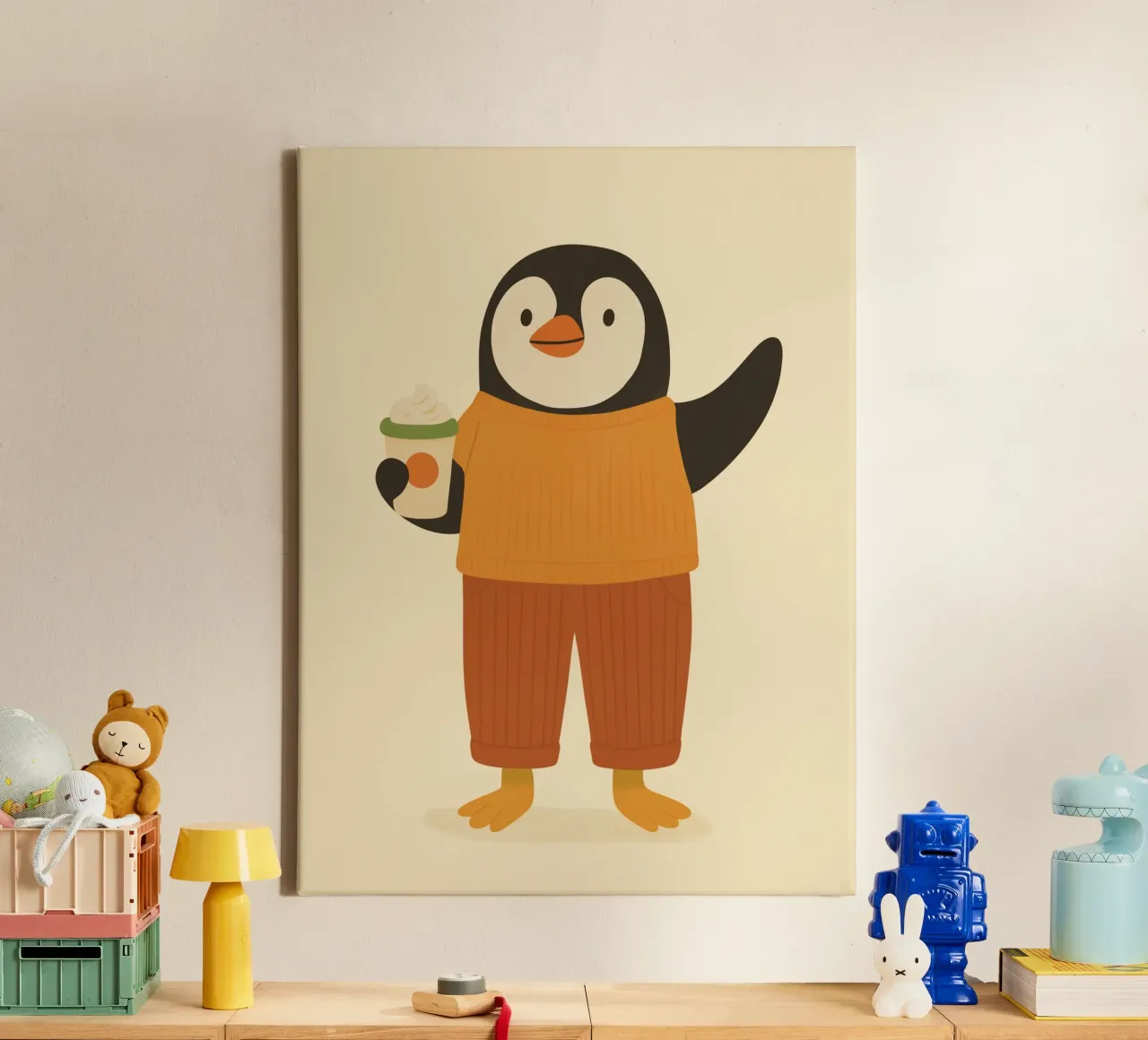 Il pinguino tela con Cornice a cassetta da kokoprint