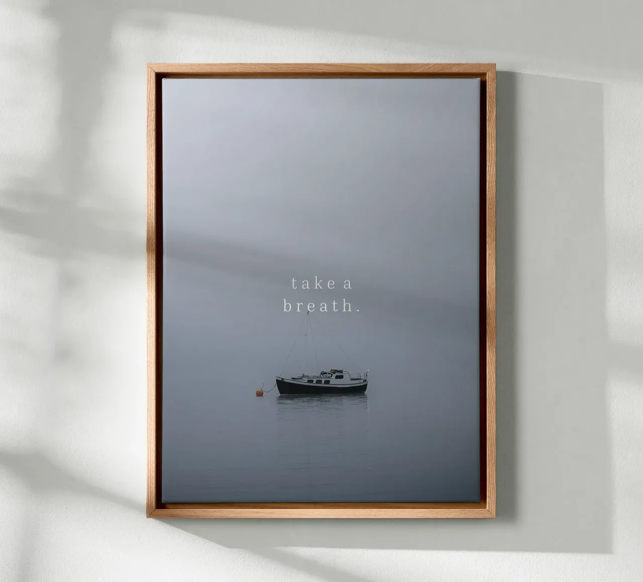 Take a breath canvas with Floater frame by we line studio - design