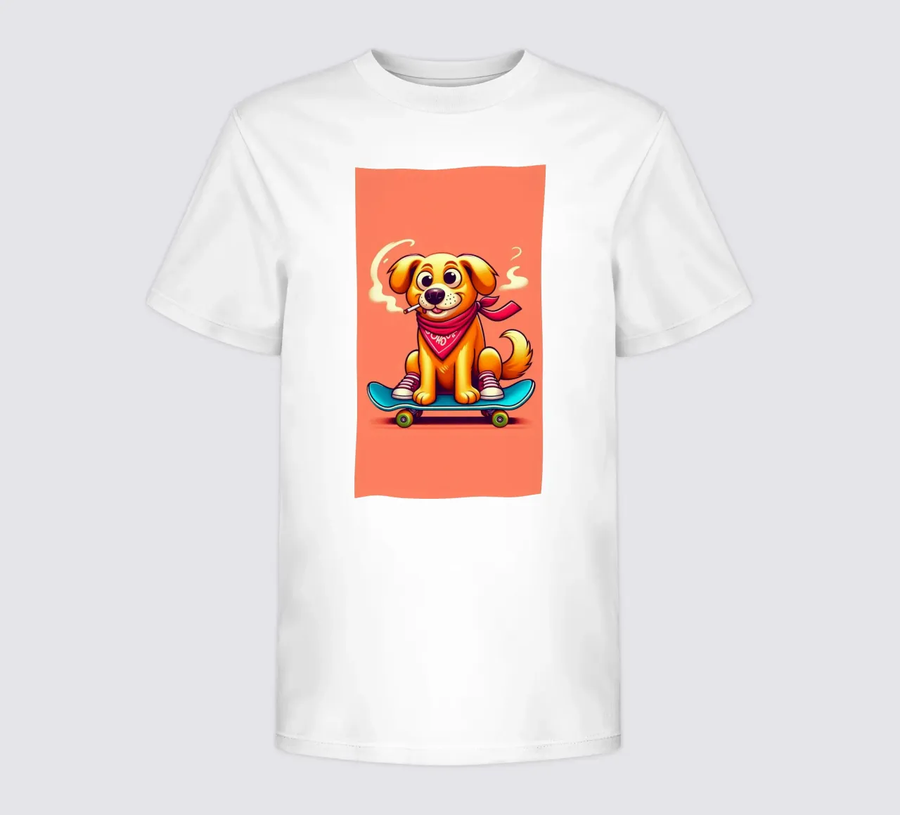 Cane su skateboard t-shirt bambini da BenCoStyle