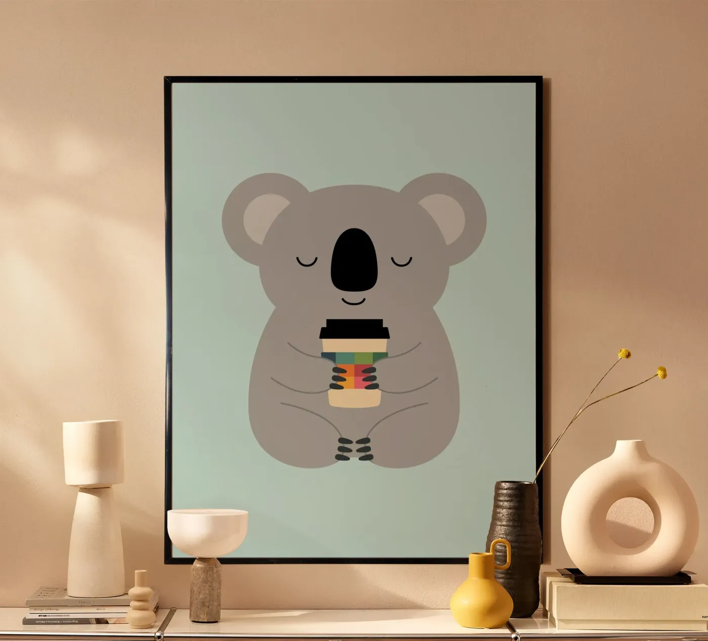 Koala-Kaffeezeit Poster von Andy Westface