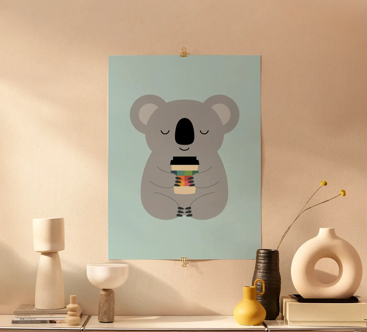Koala-Kaffeezeit Poster von Andy Westface