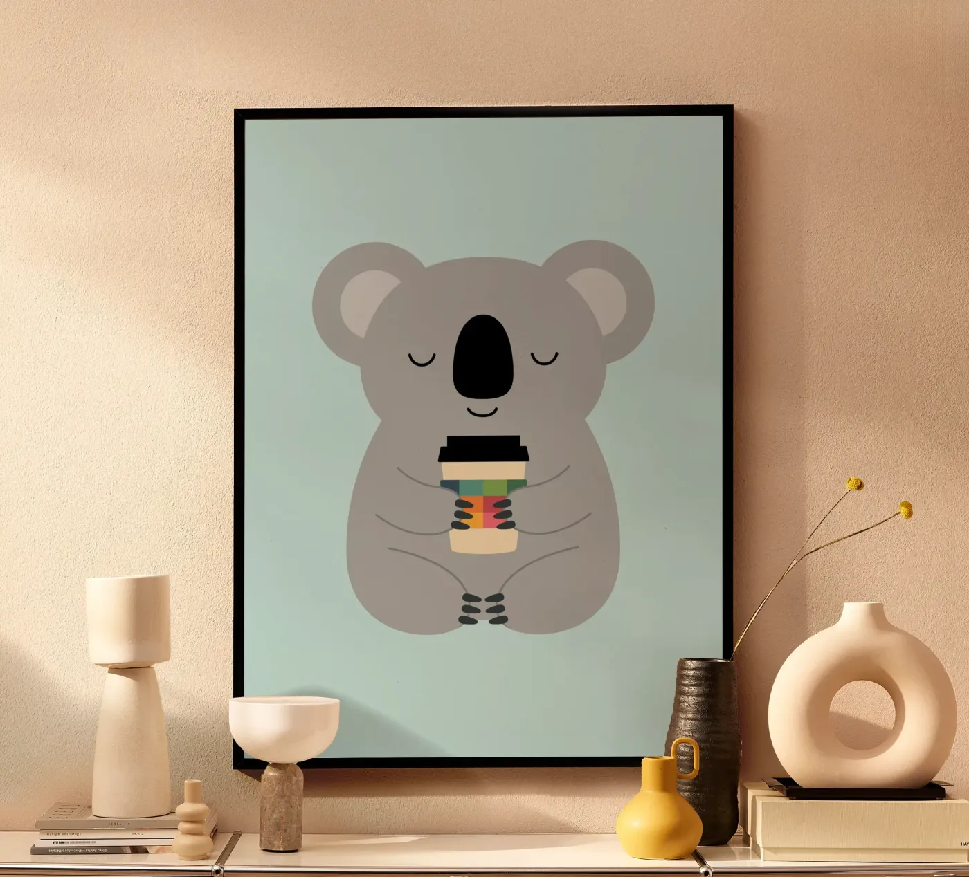 Koala-Kaffeezeit Poster von Andy Westface