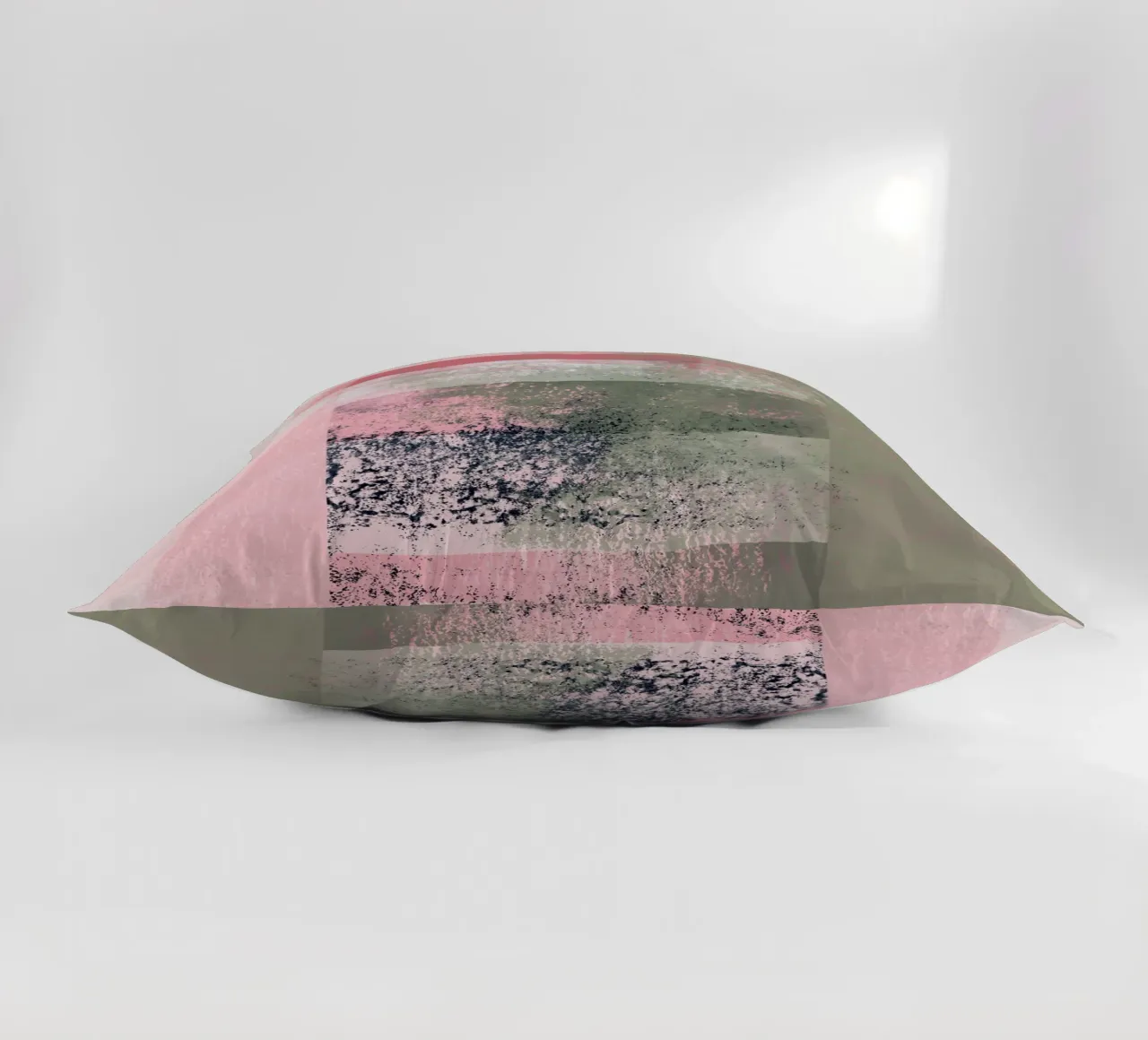 Surfaces 2 | Abstract in Sage Green and Pink cuscino da sabidussi