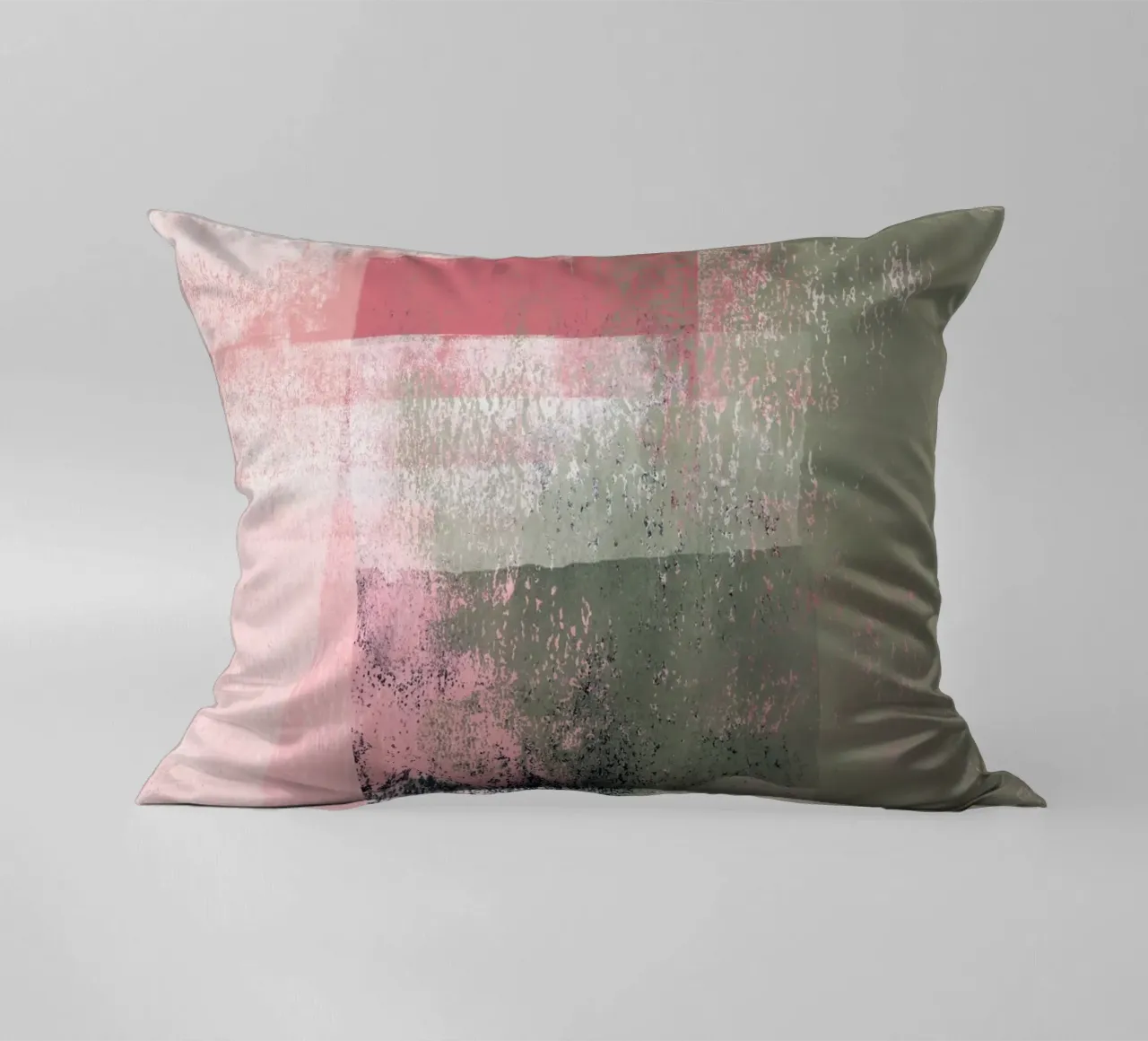 Surfaces 2 | Abstract in Sage Green and Pink cuscino da sabidussi