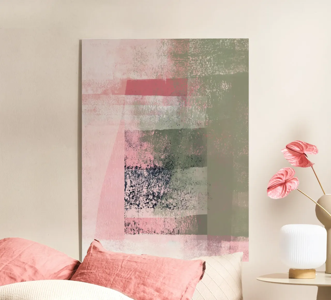 Surfaces 2 | Abstract in Sage Green and Pink plexiglass da sabidussi