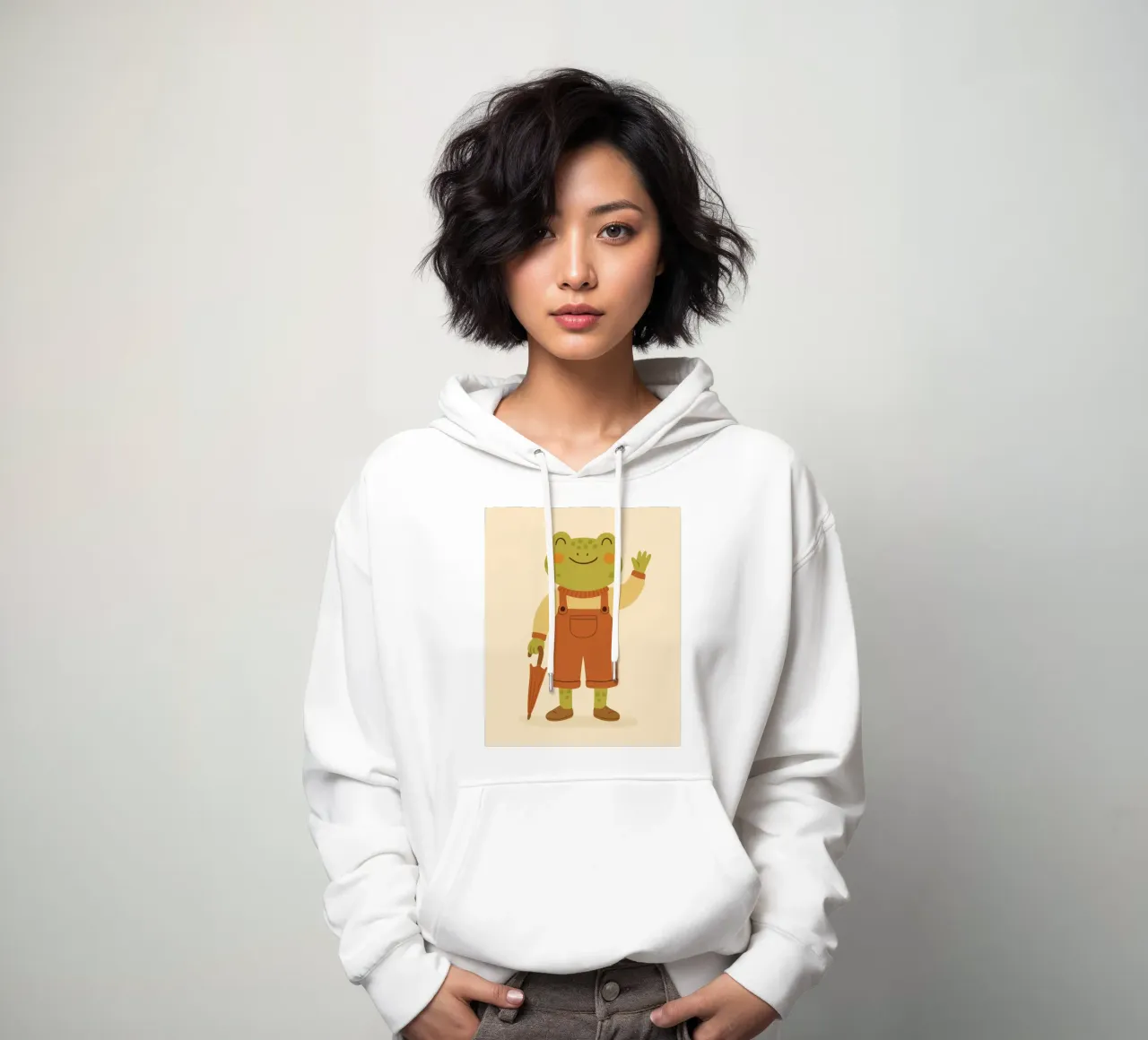 La rana felpa con cappuccio da kokoprint